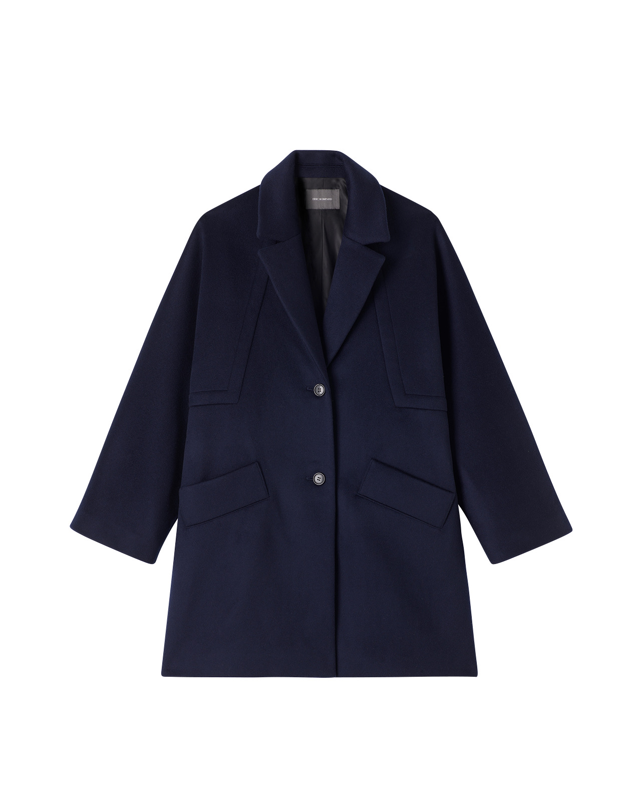 Manteau oversize double face découpes géométriques - Femme - MARINE