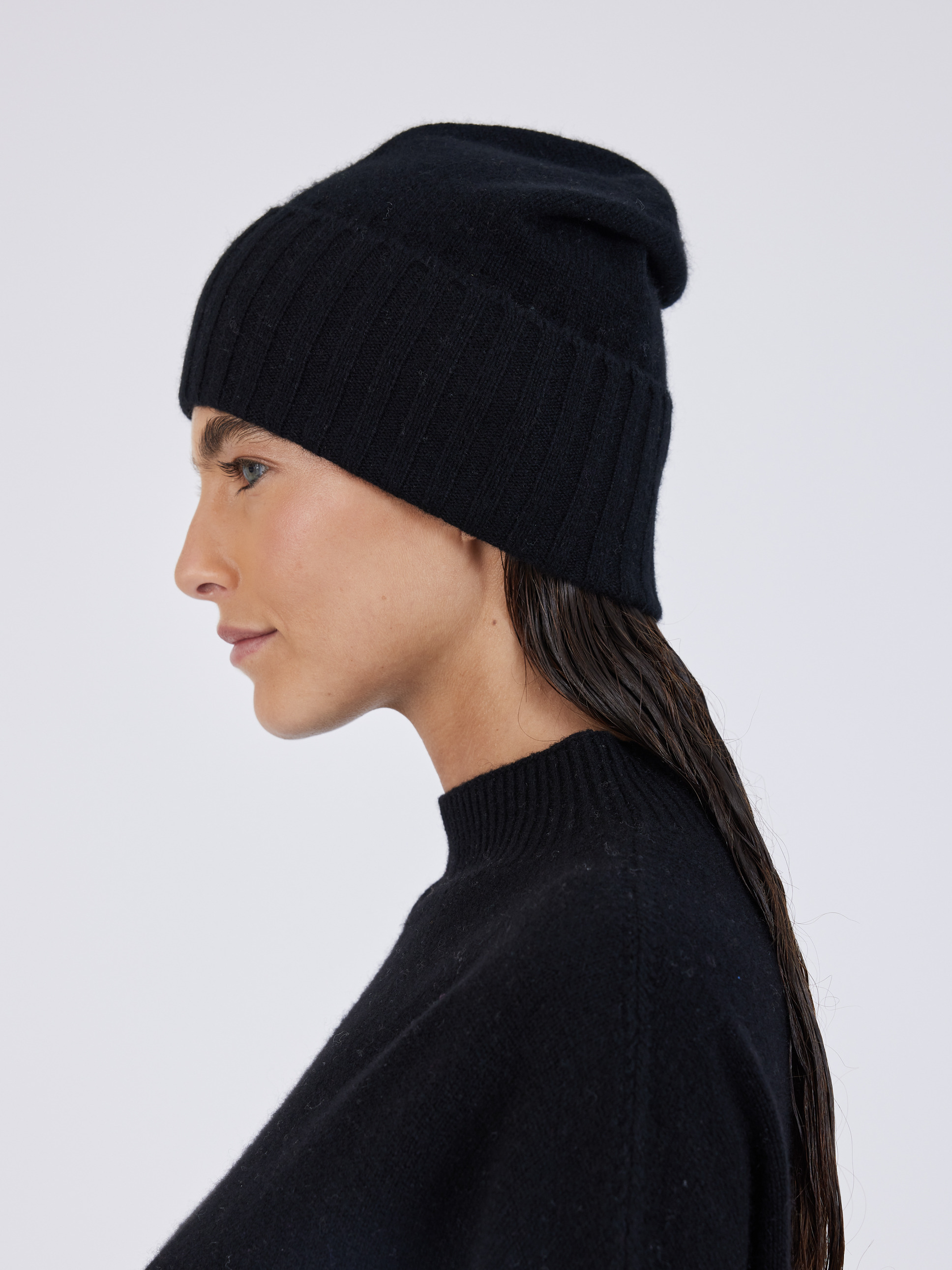 Bonnet cachemire NOIR