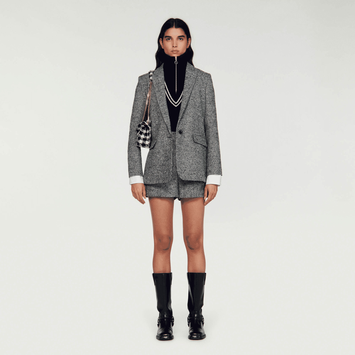 Veste de tailleur pied de poule