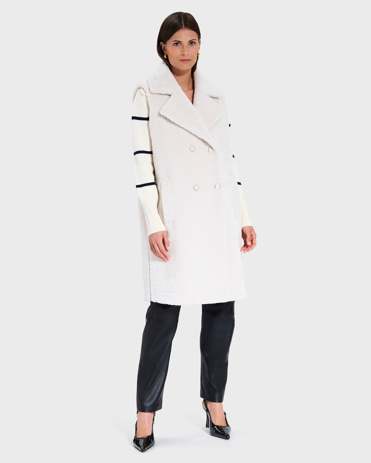 Manteau Macaria Ecru en Polyuréthane