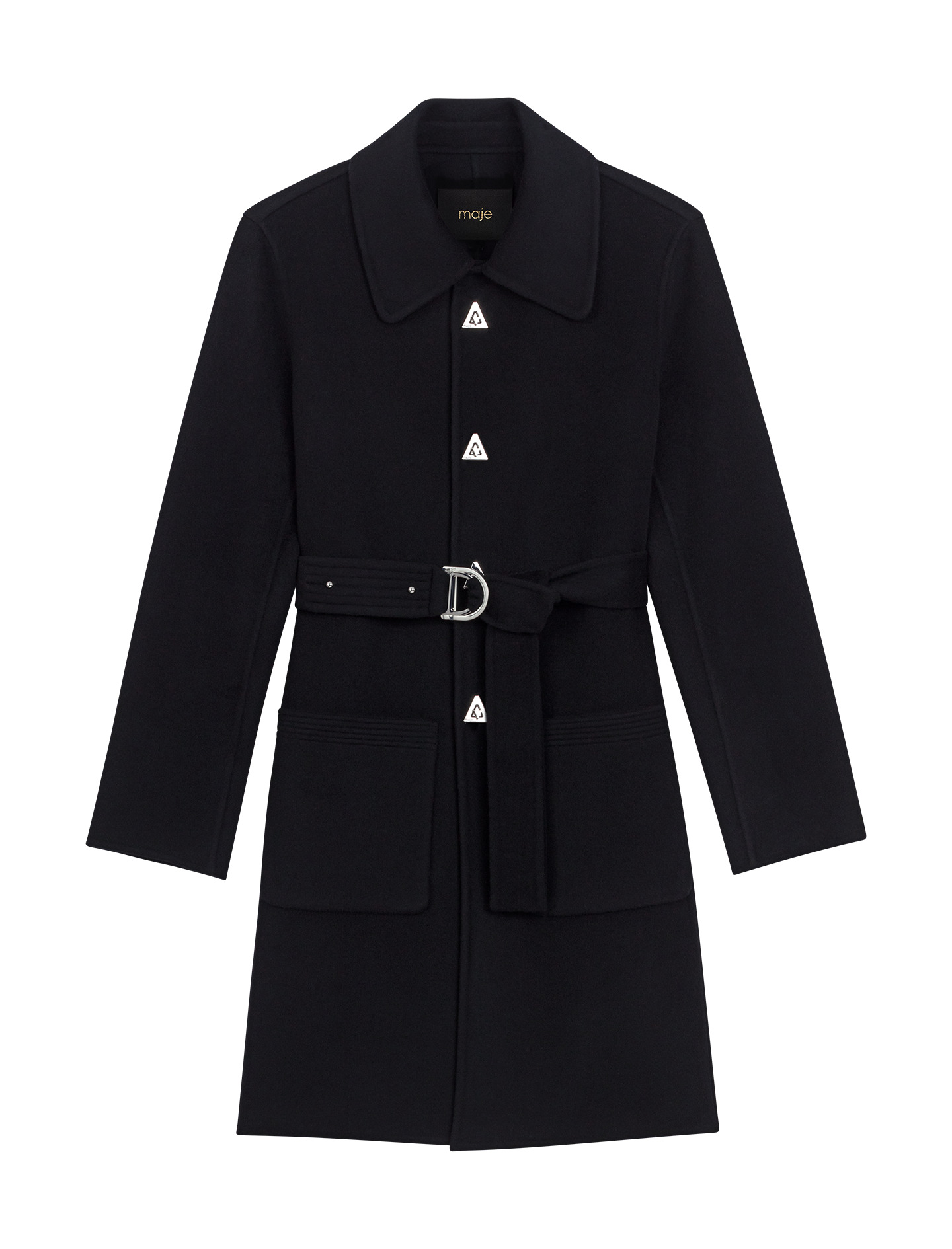 Manteau mi-long ceinturé