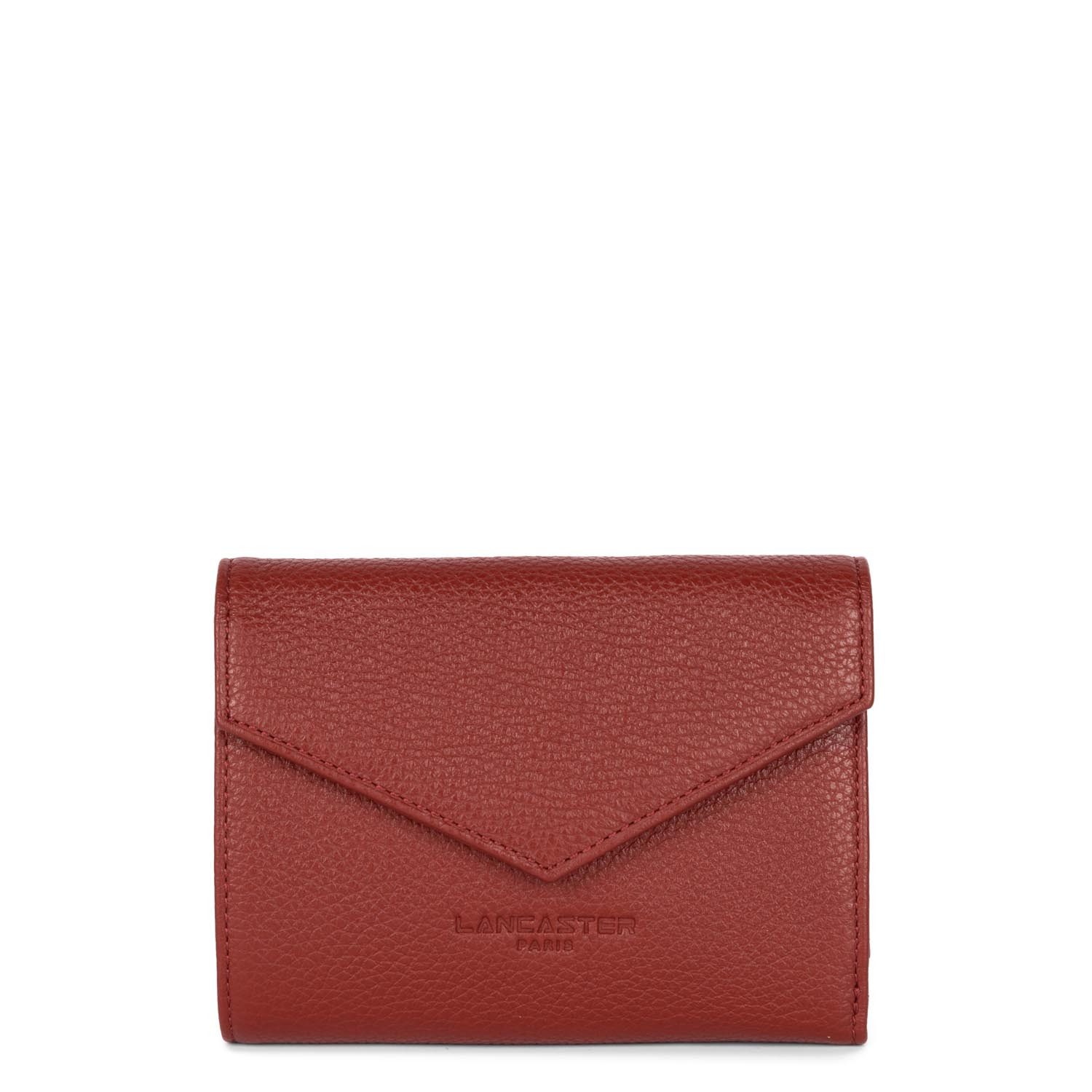 Portefeuille dos à dos A rabat avec pression Foulonné PM