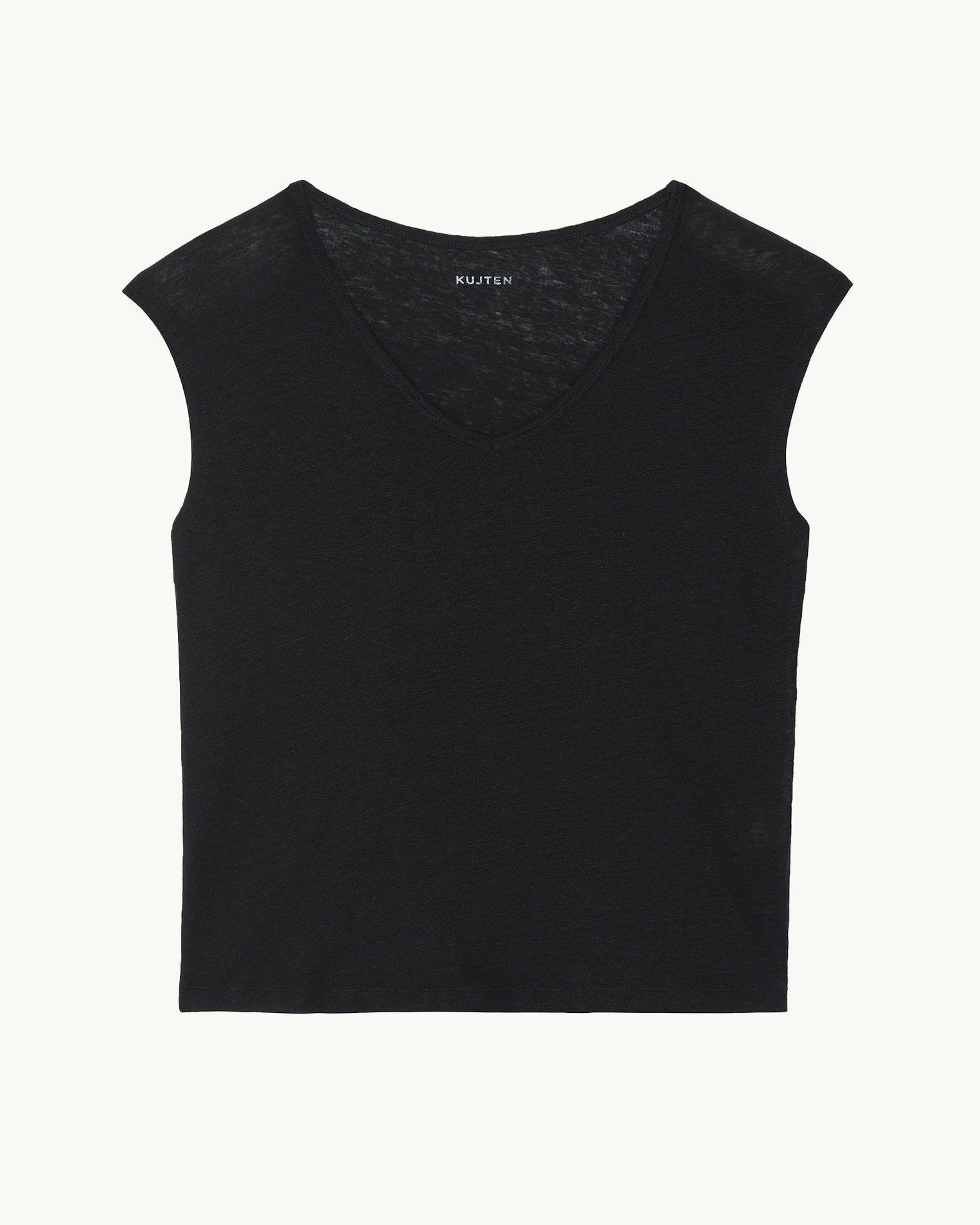 T-Shirt Karol T-shirt col v sans manches lin
