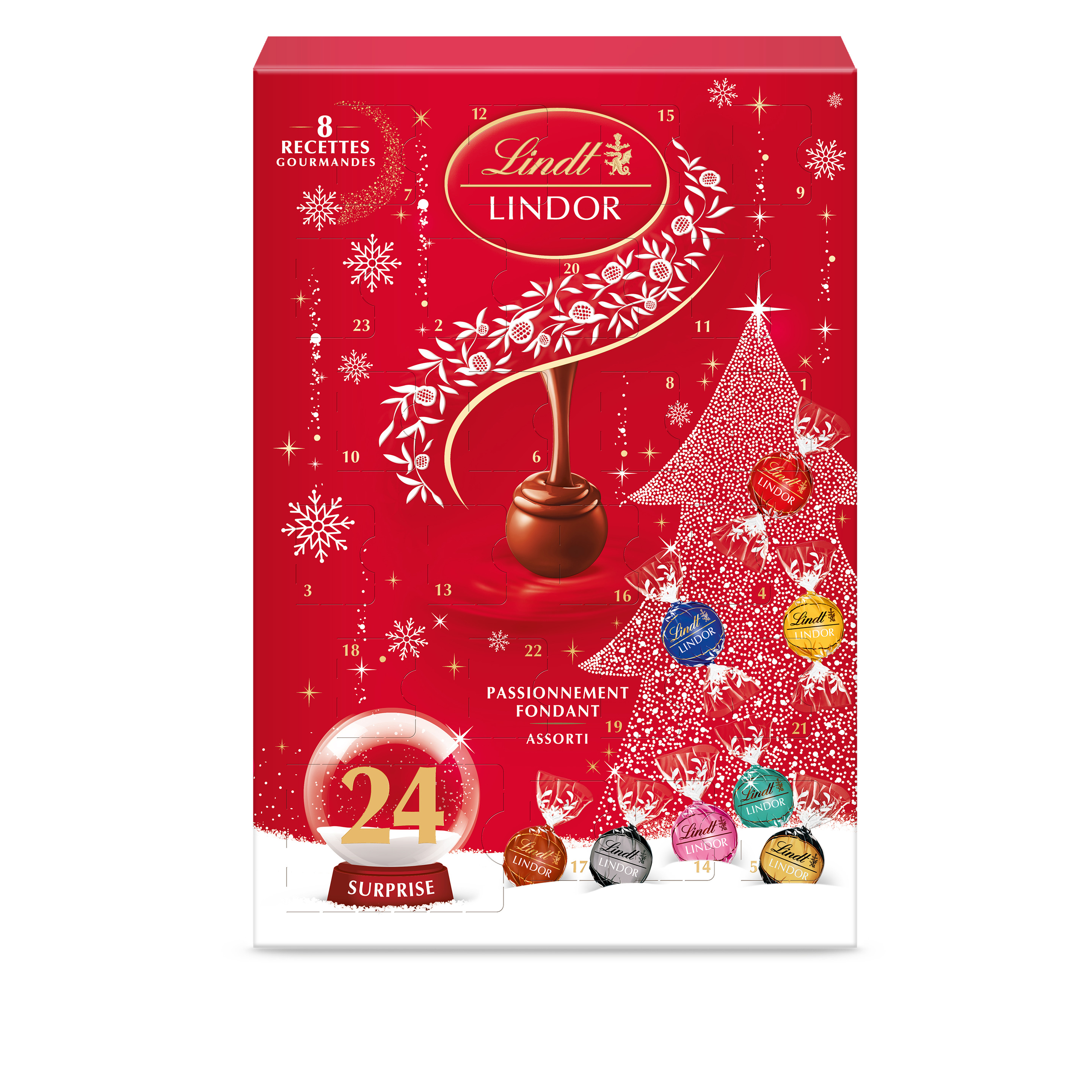 CALENDRIER DE L'AVENT LINDOR ASSORTI 312G