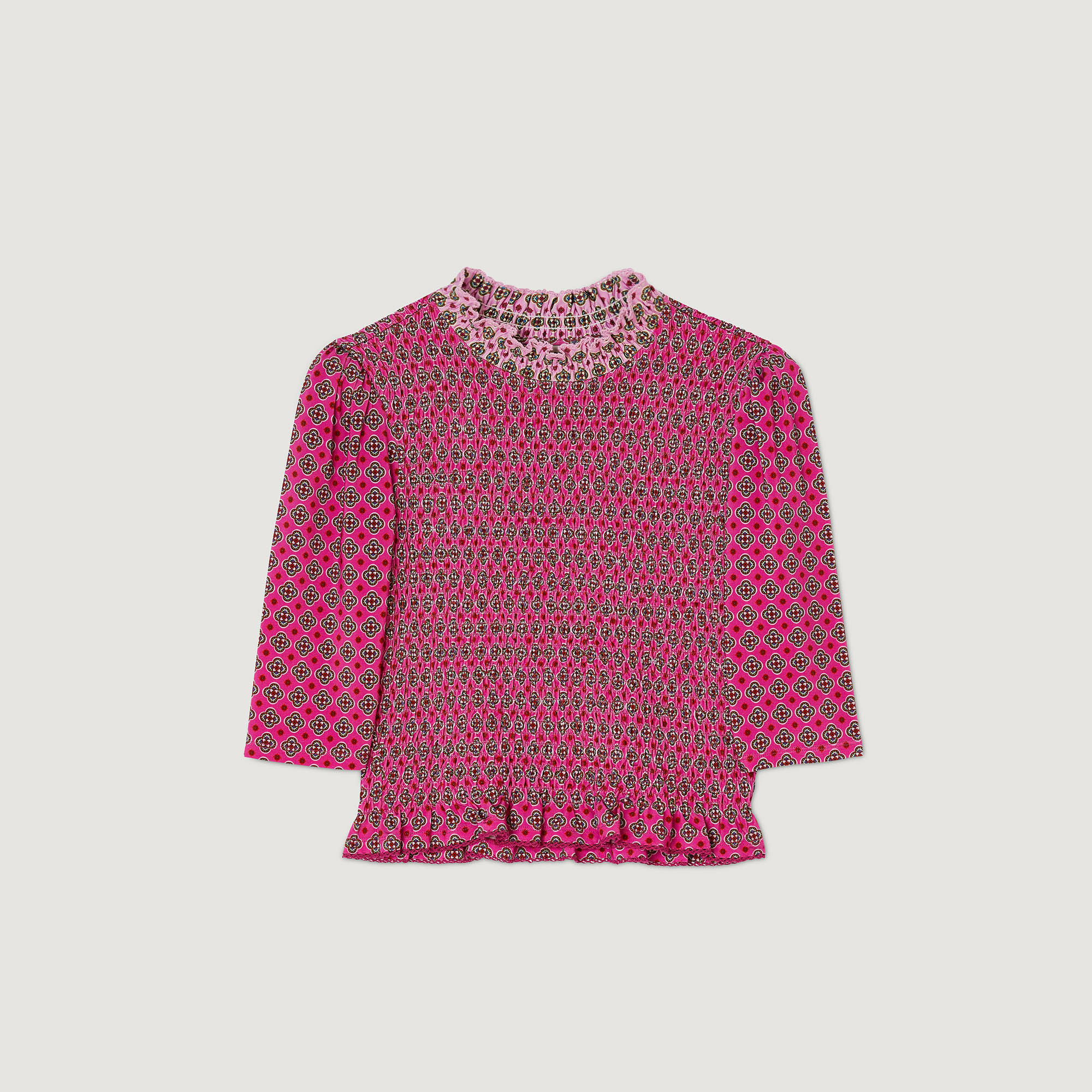 T-shirt smocké imprimé