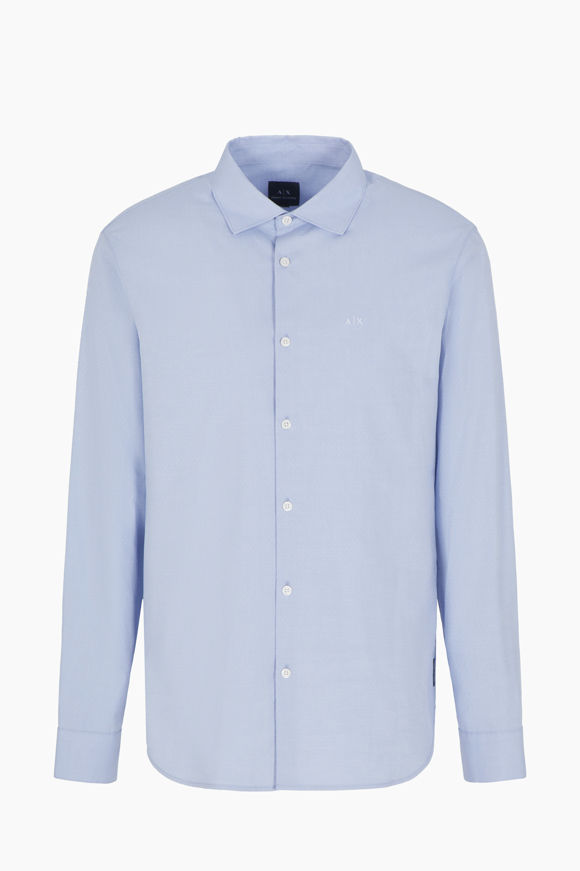 Chemise à micro-pots bleus