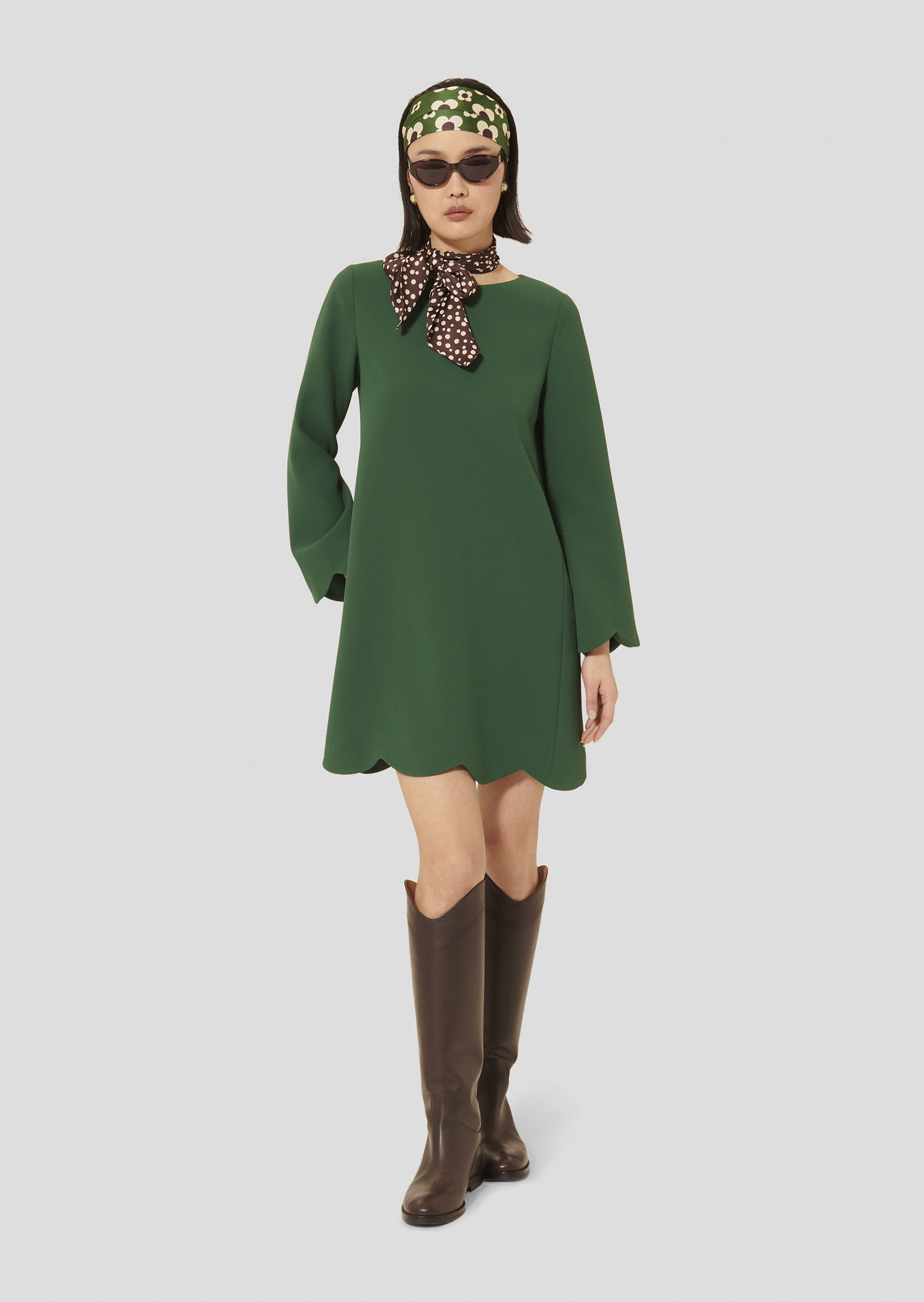 Robe Ruoda-Vert en Polyester