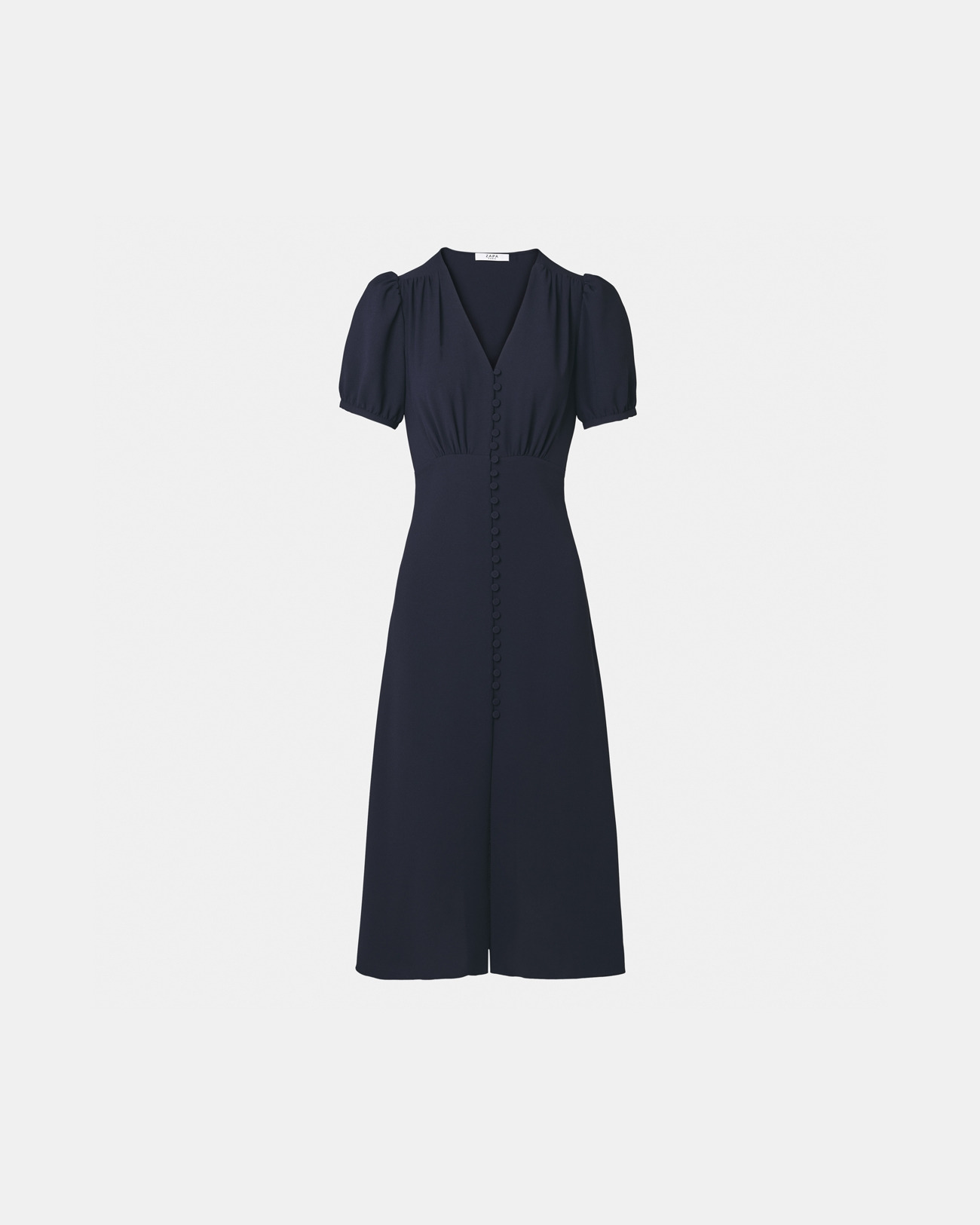 Robe midi en crêpe nocturne