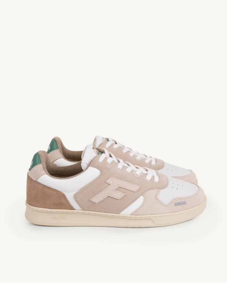 Baskets basses blanches et beiges