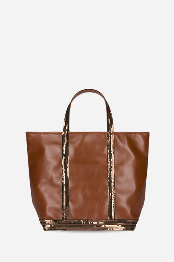 Cabas M Cuir et Paillettes Made In Italy