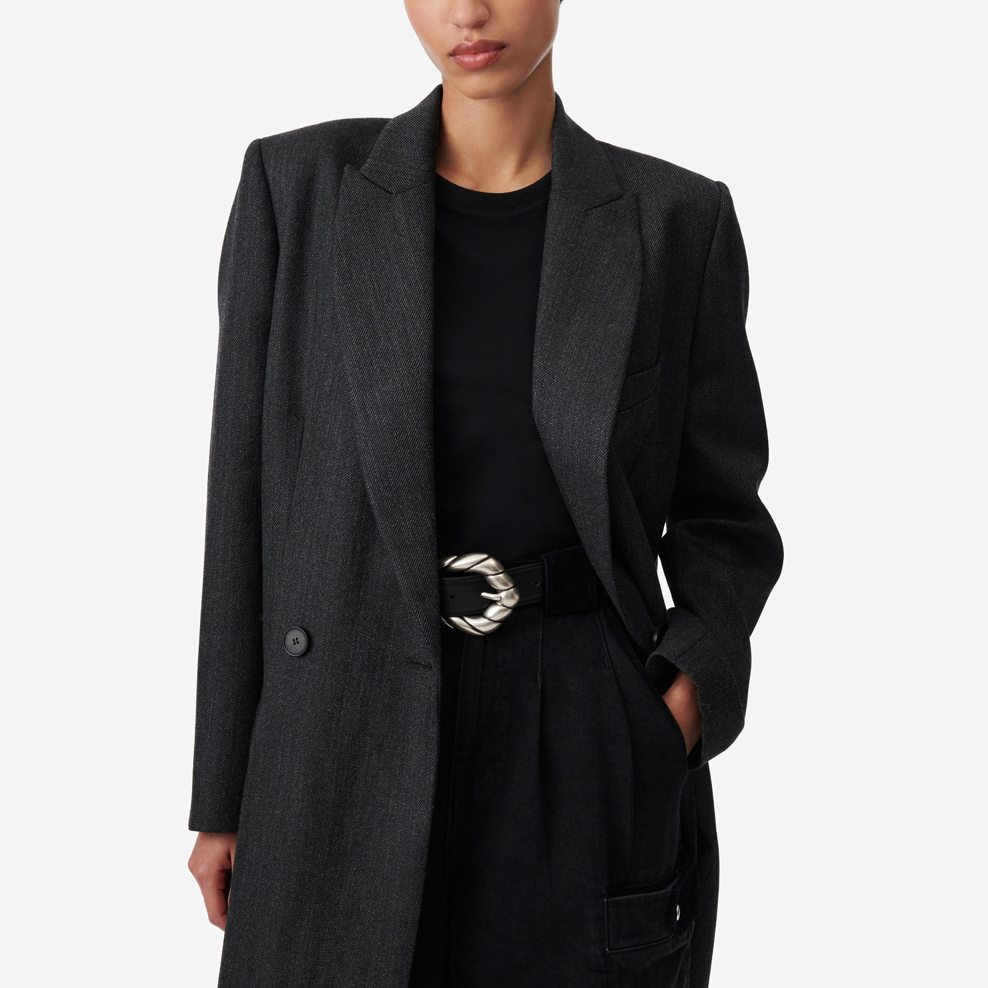 Manteau Long En Laine Marinia