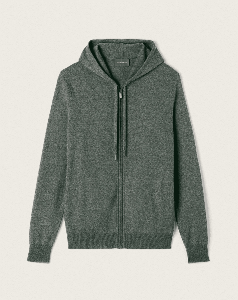 Pull à capuche zippé - Homme - VERT RIVAGE