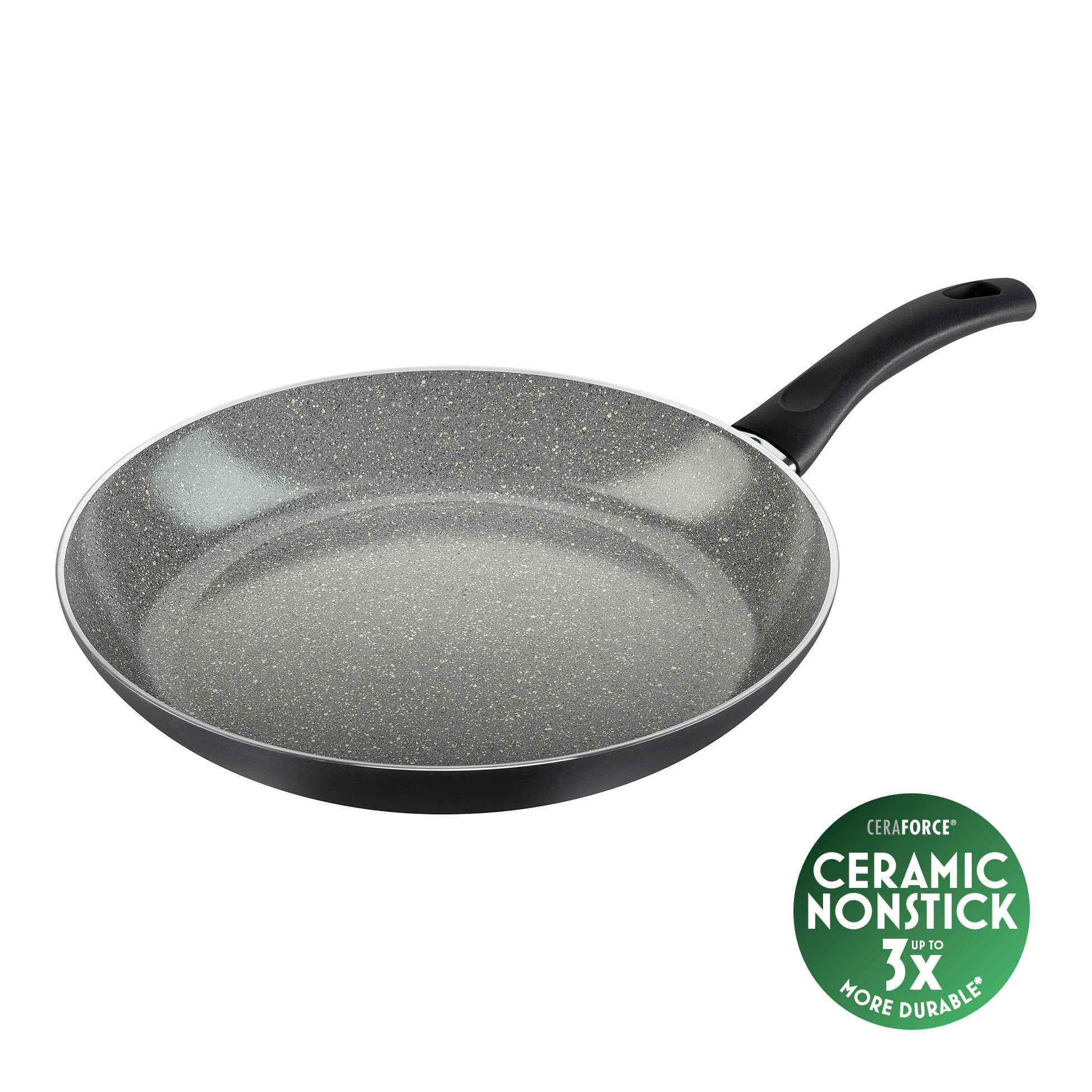 Poêle 32 cm, Aluminium, Noir, Céramique