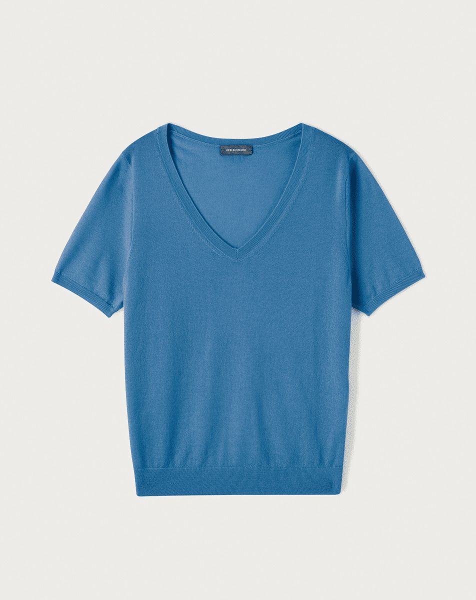T-shirt manches courtes ultrafin - Femme - BLEU EGYPTIEN