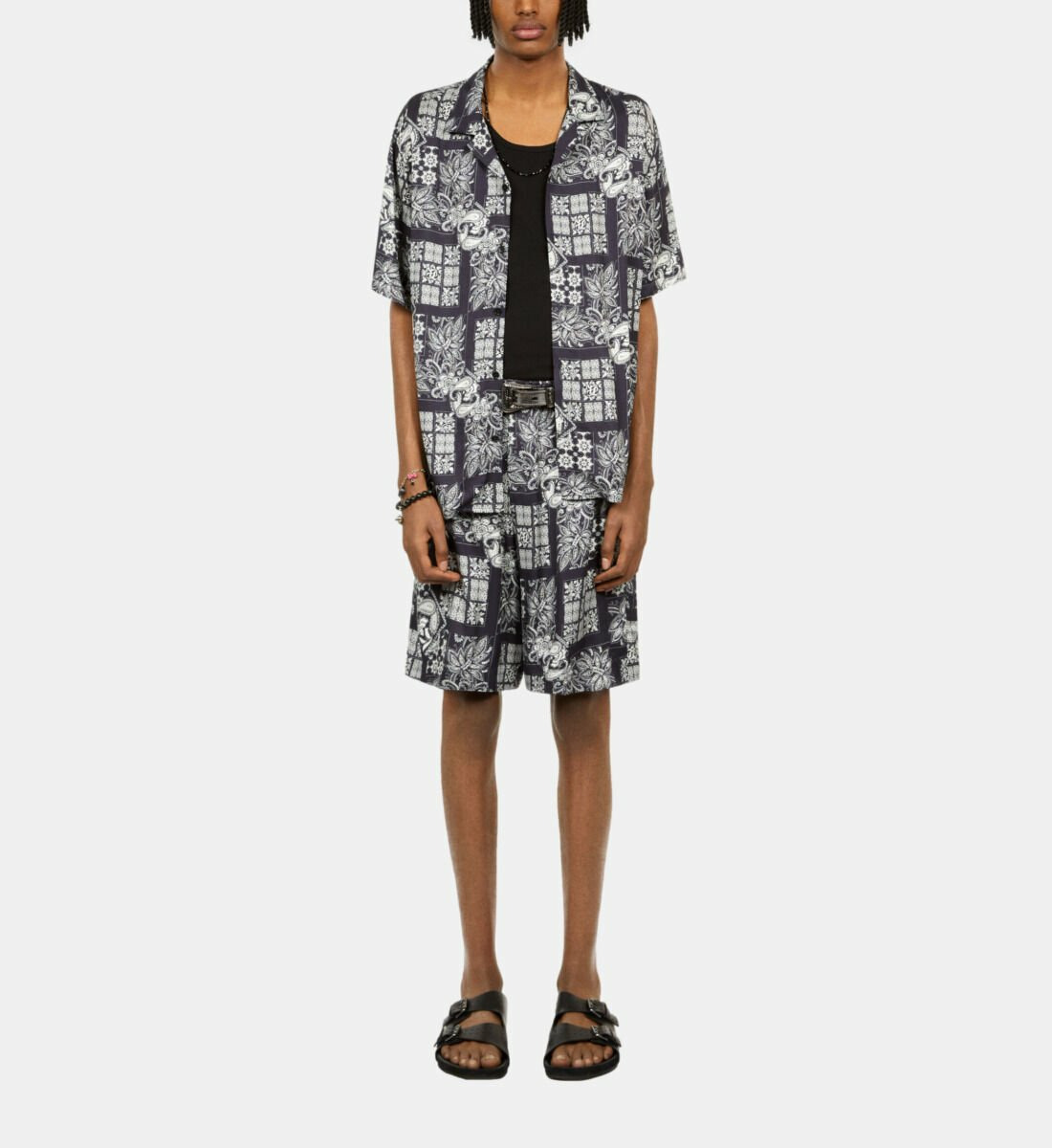 Chemise Imprimée Manches Courtes Homme