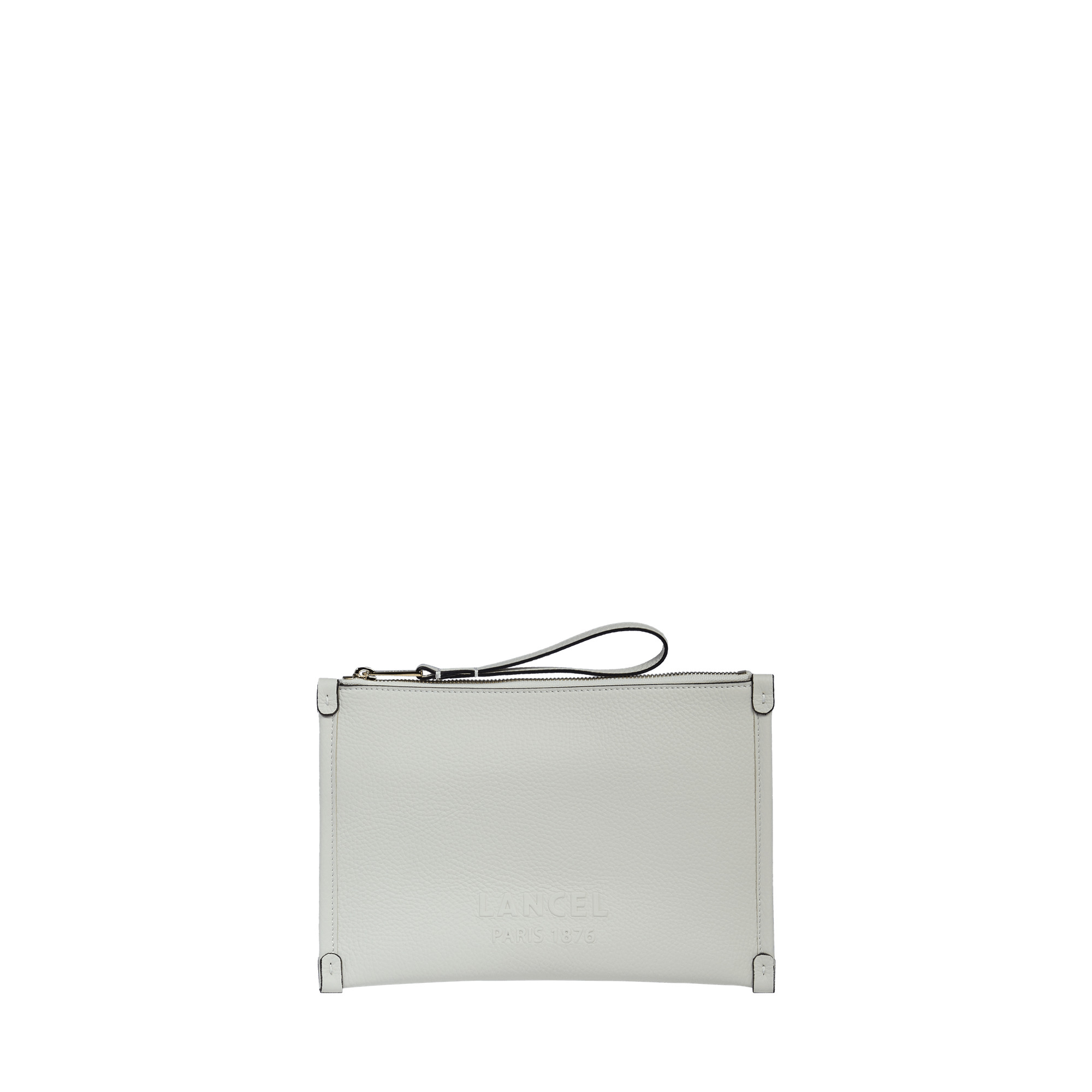JOUR DE LANCEL - POCHETTE ZIPPEE S AVEC DRAGONNE - Neige