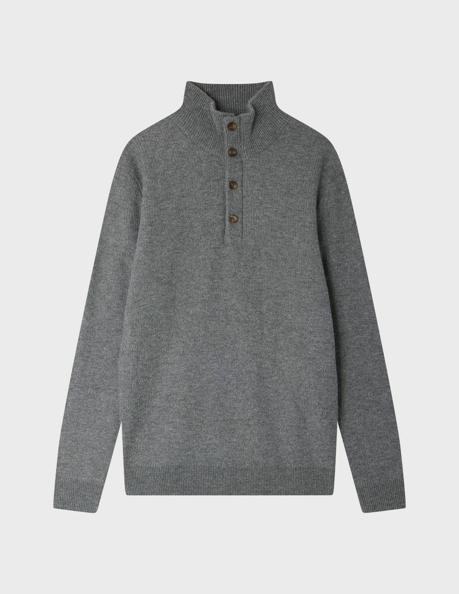 Pull Chris en laine et cachemire gris