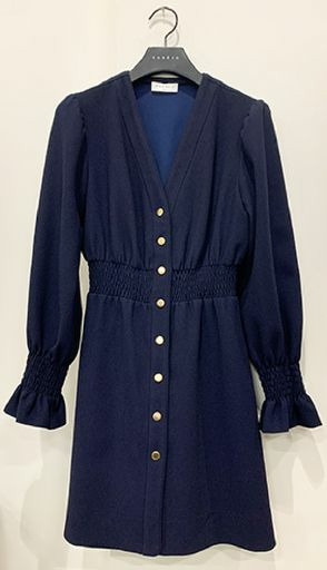 Robe courte smockée