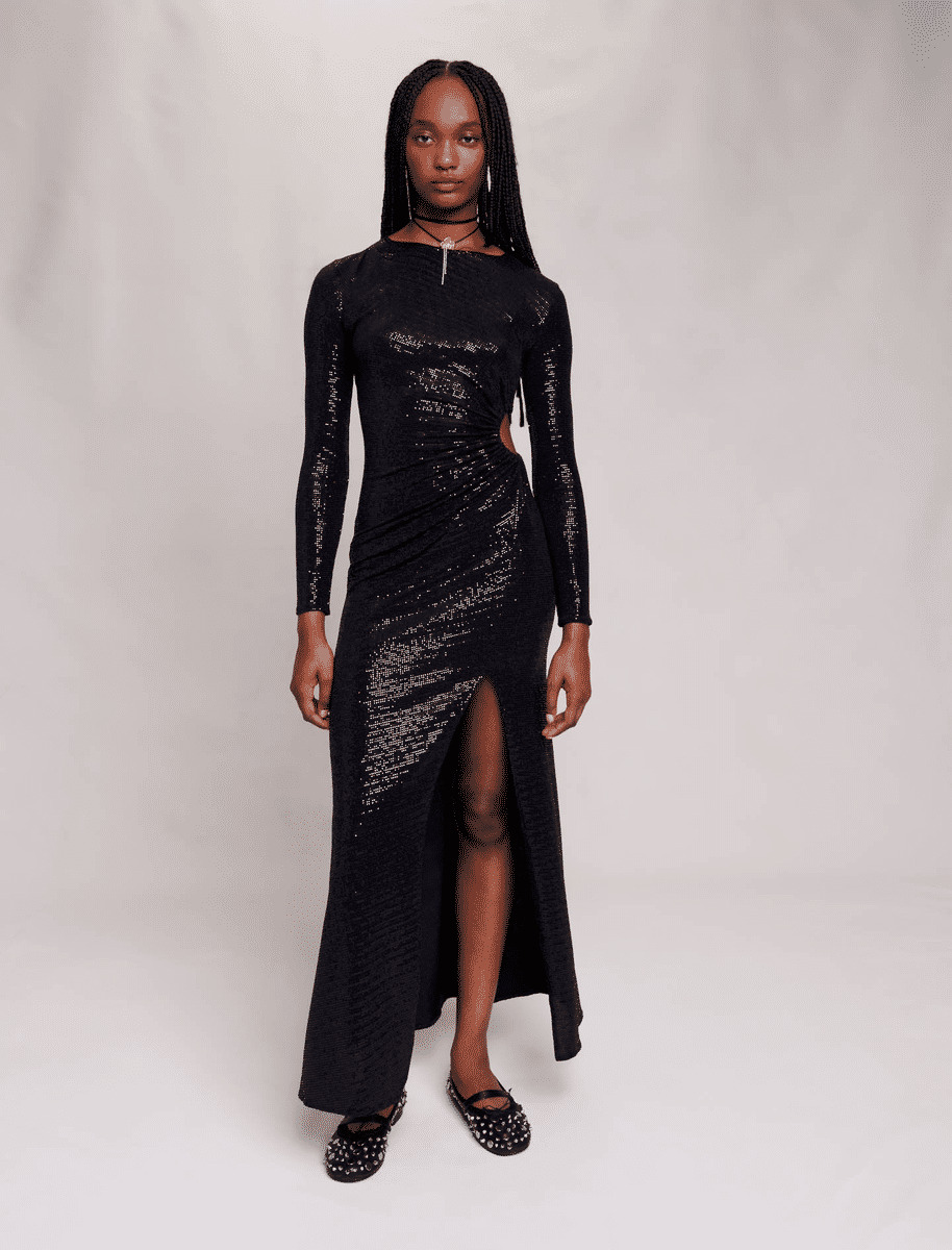 Robe longue pailletée