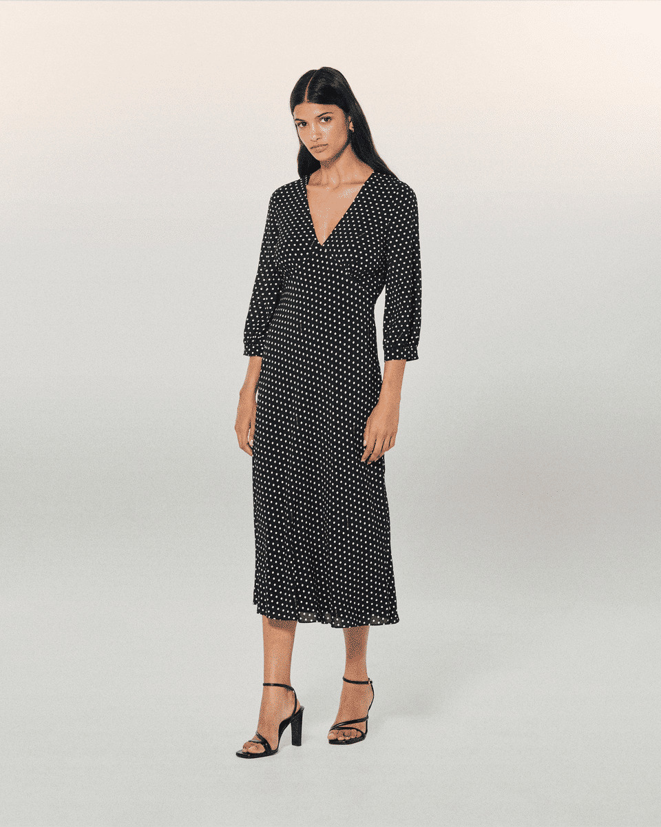 Robe Longue Manche Courte Lucia