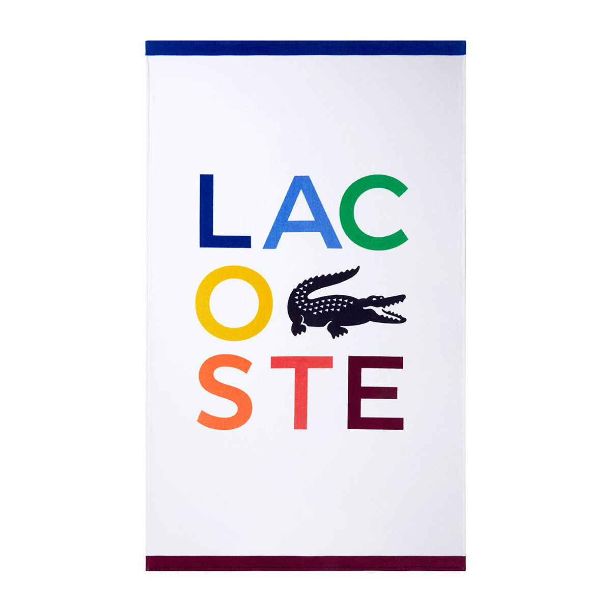 Lacoste - Serviette de plage en velours 450 g/m², L Crocolor