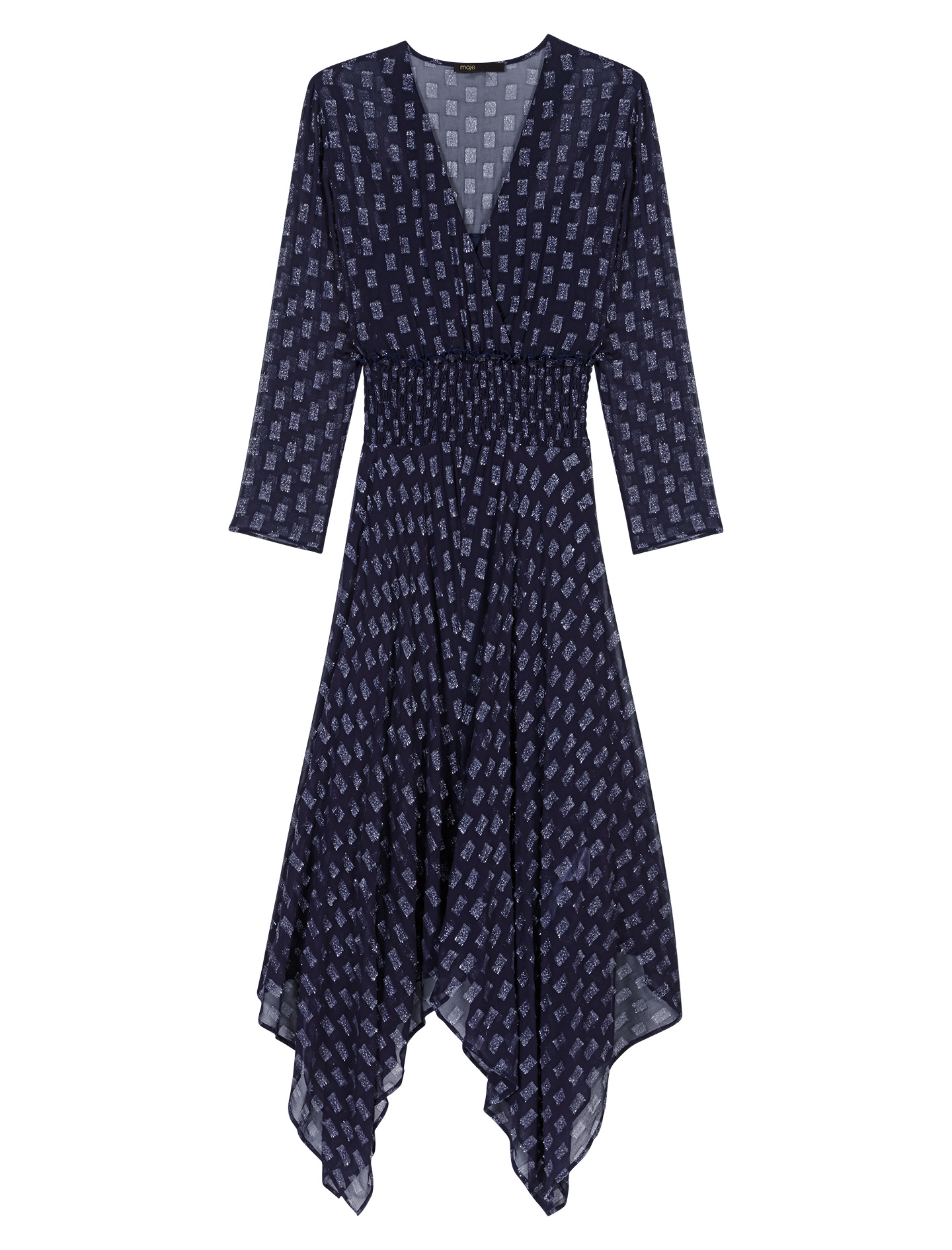 Robe longue asymétrique imprimé fleurs