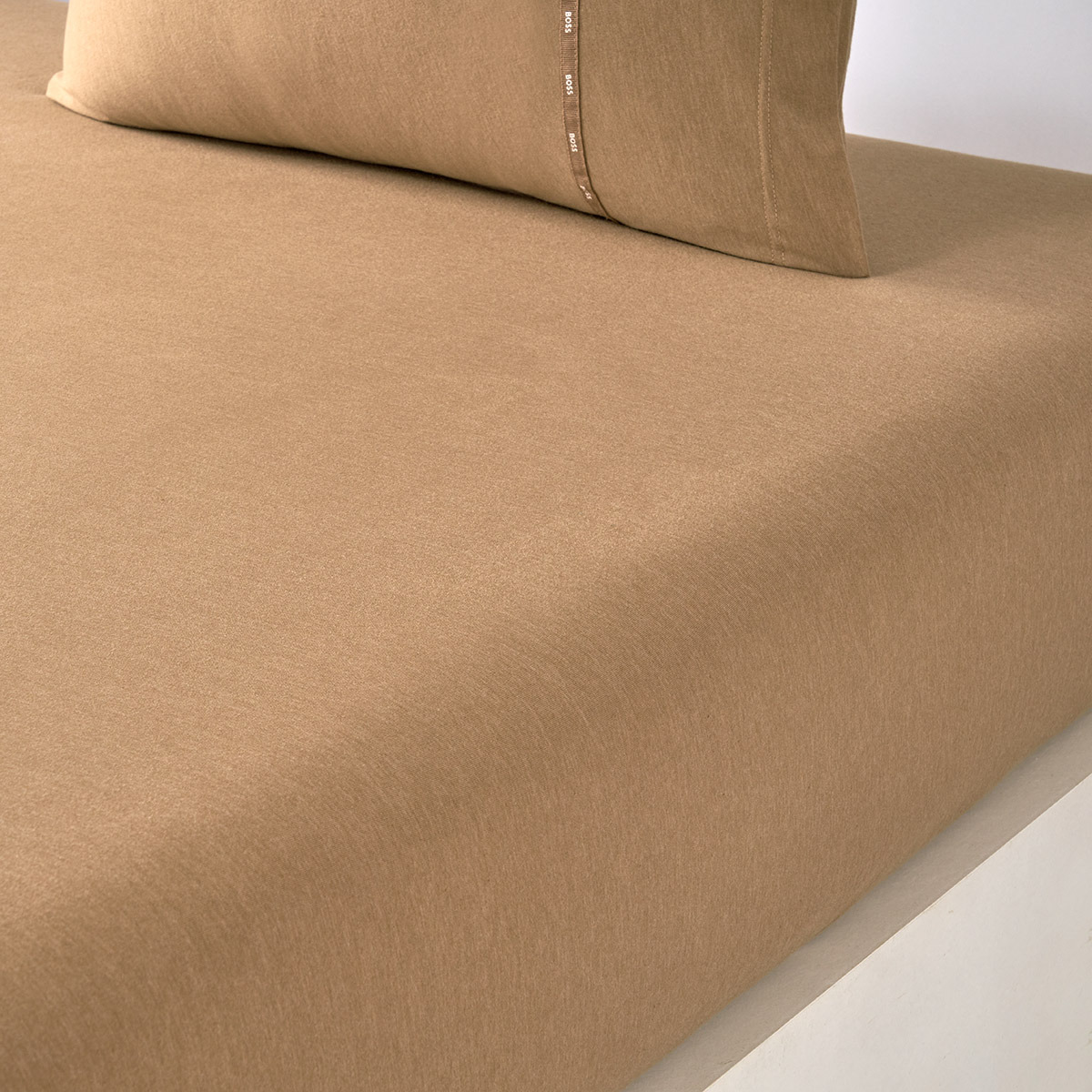 BOSS Home - Drap housse en coton modal ecru, Boss Sense