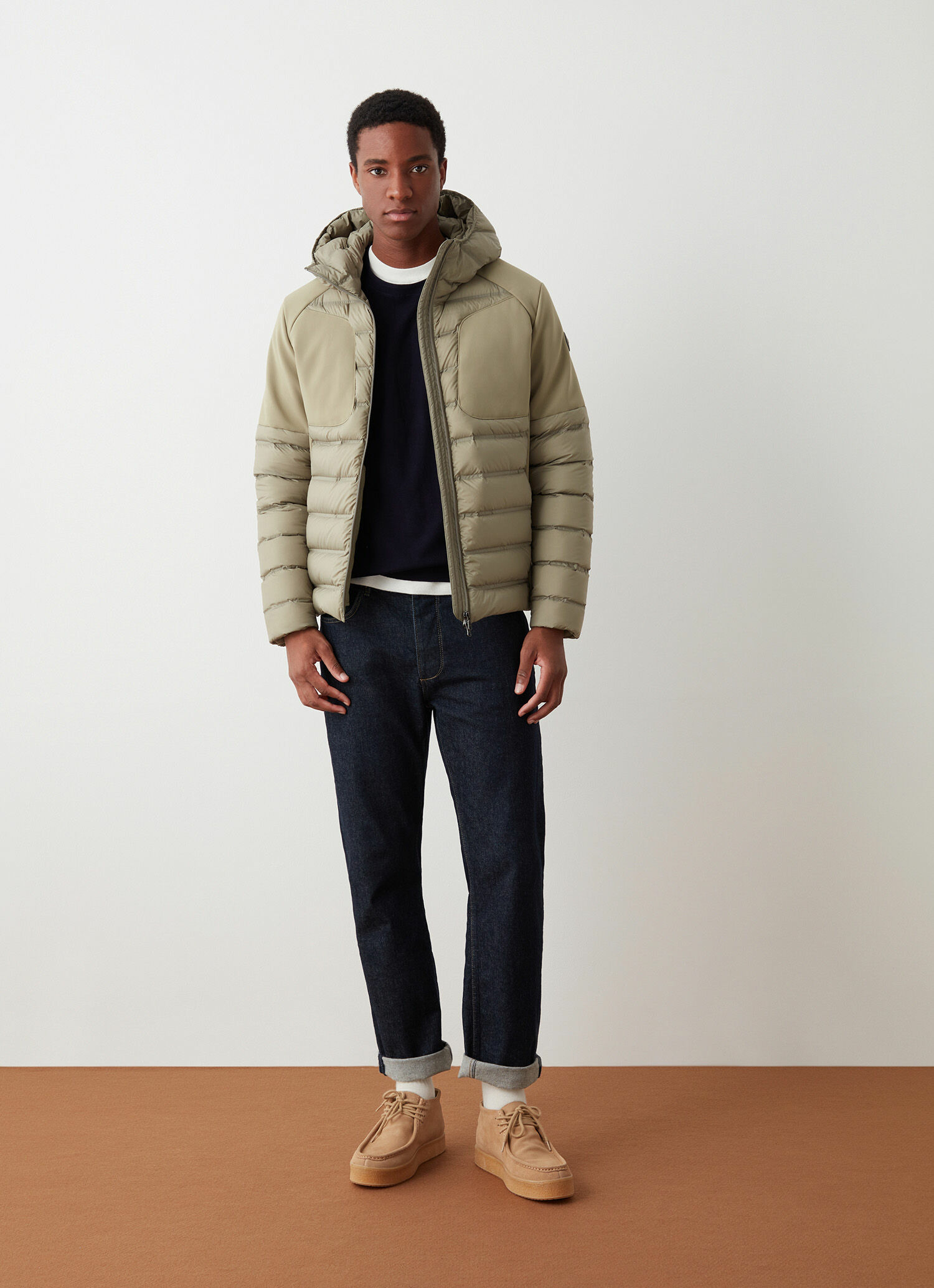 Doudoune sport en nylon et néoprène