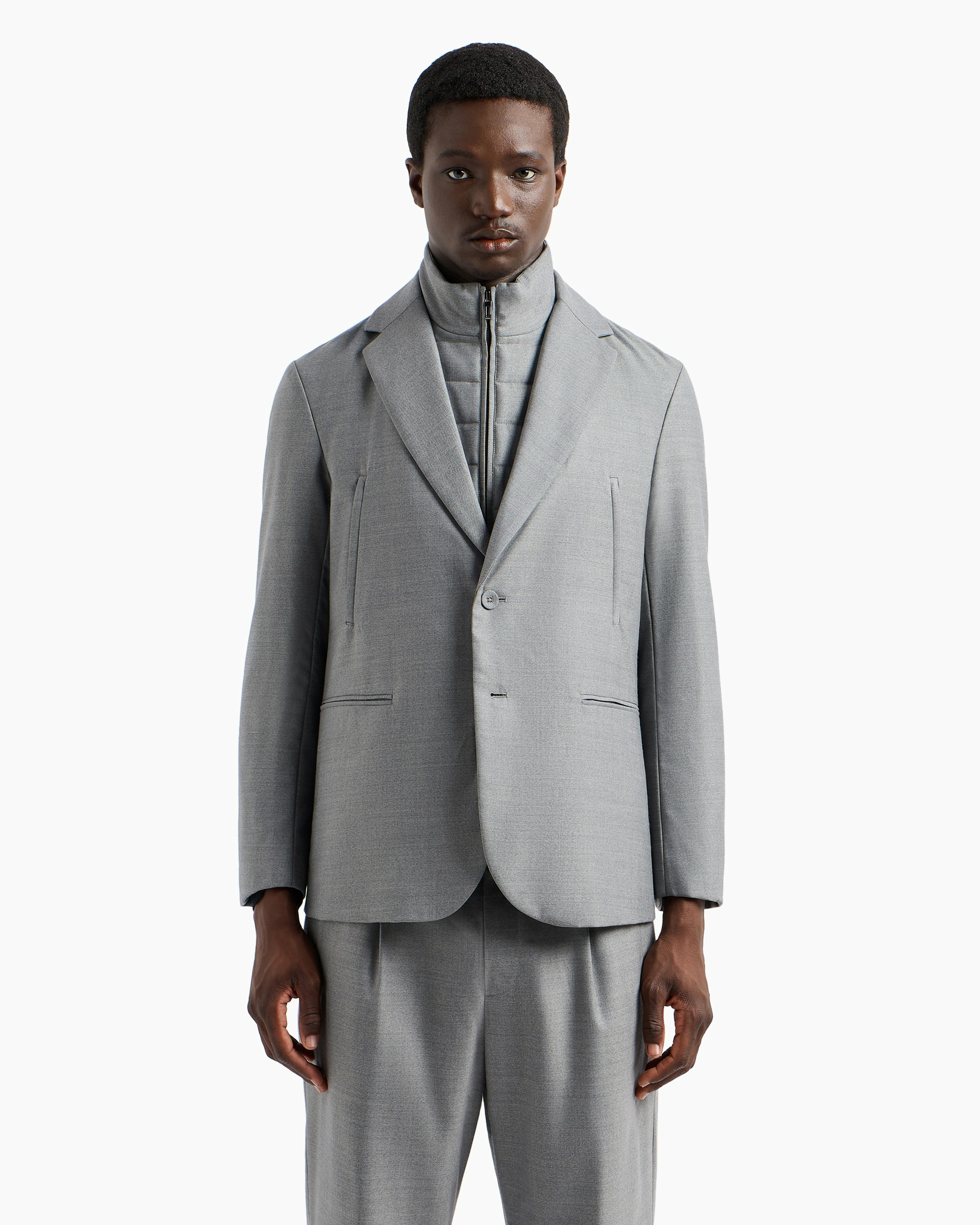 Blazer - gris clair mélange