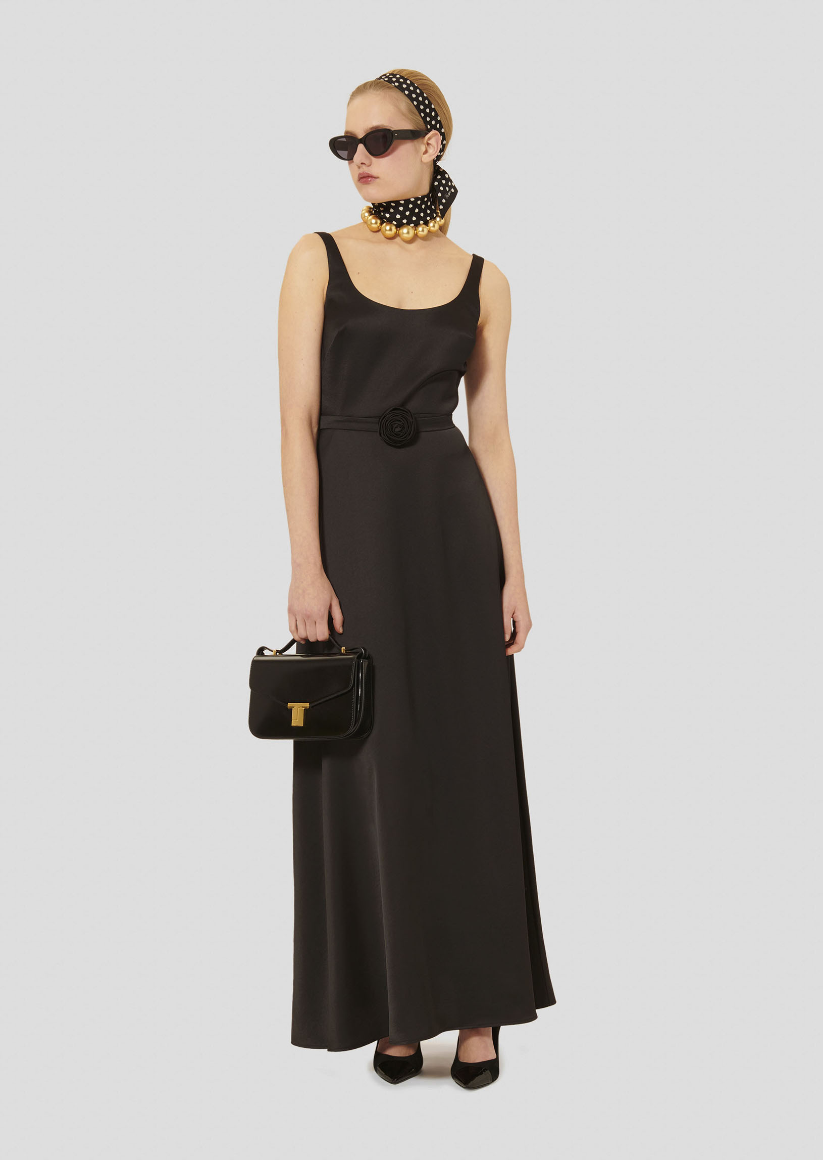 Robe Ruben-Noir en Polyester