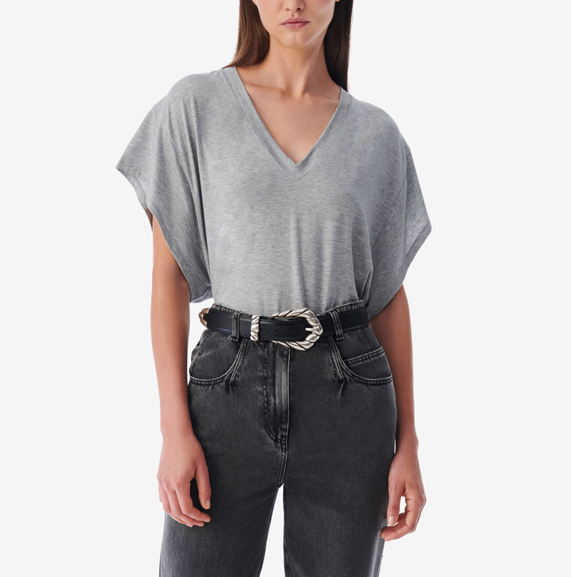 T-Shirt Oversize Col V Basilya