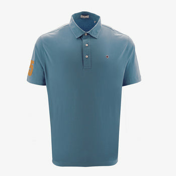 Polo manches courtes en coton avec broderie 15 bleu