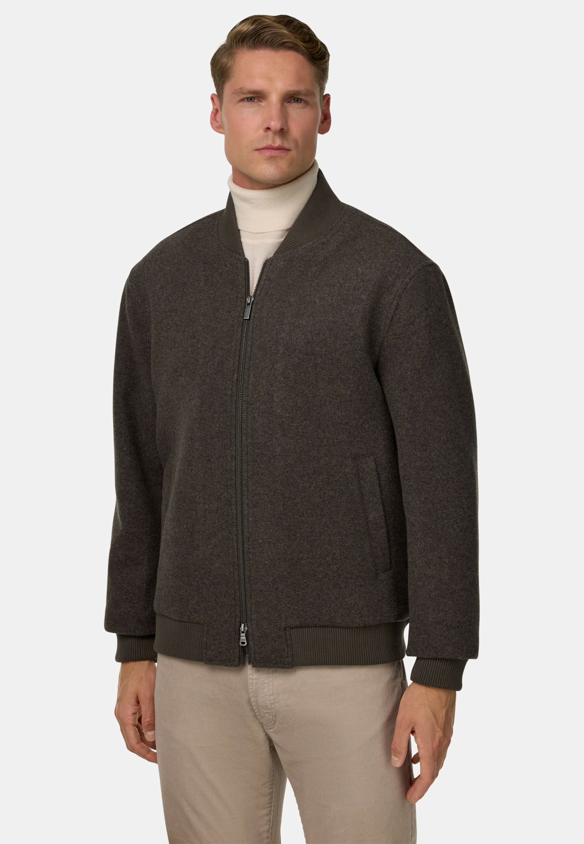 Bomber En Laine Et Nylon
