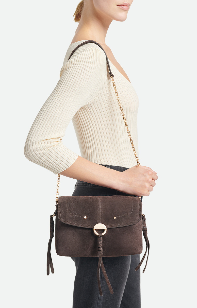 Petit Sac Othilia En Cuir Velours En Cuir de Chèvre Velours