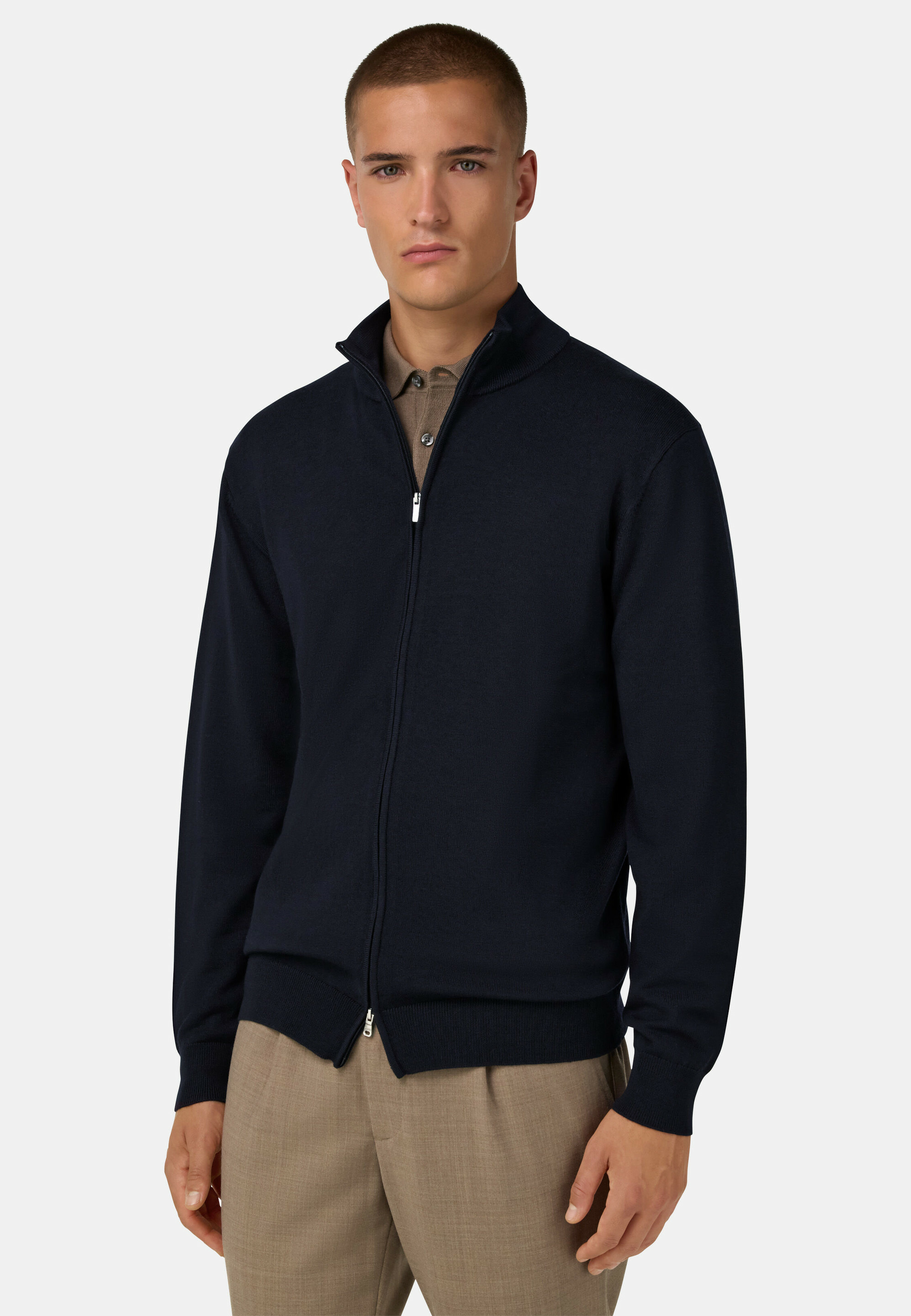 Pull Full Zip En Laine Mérinos