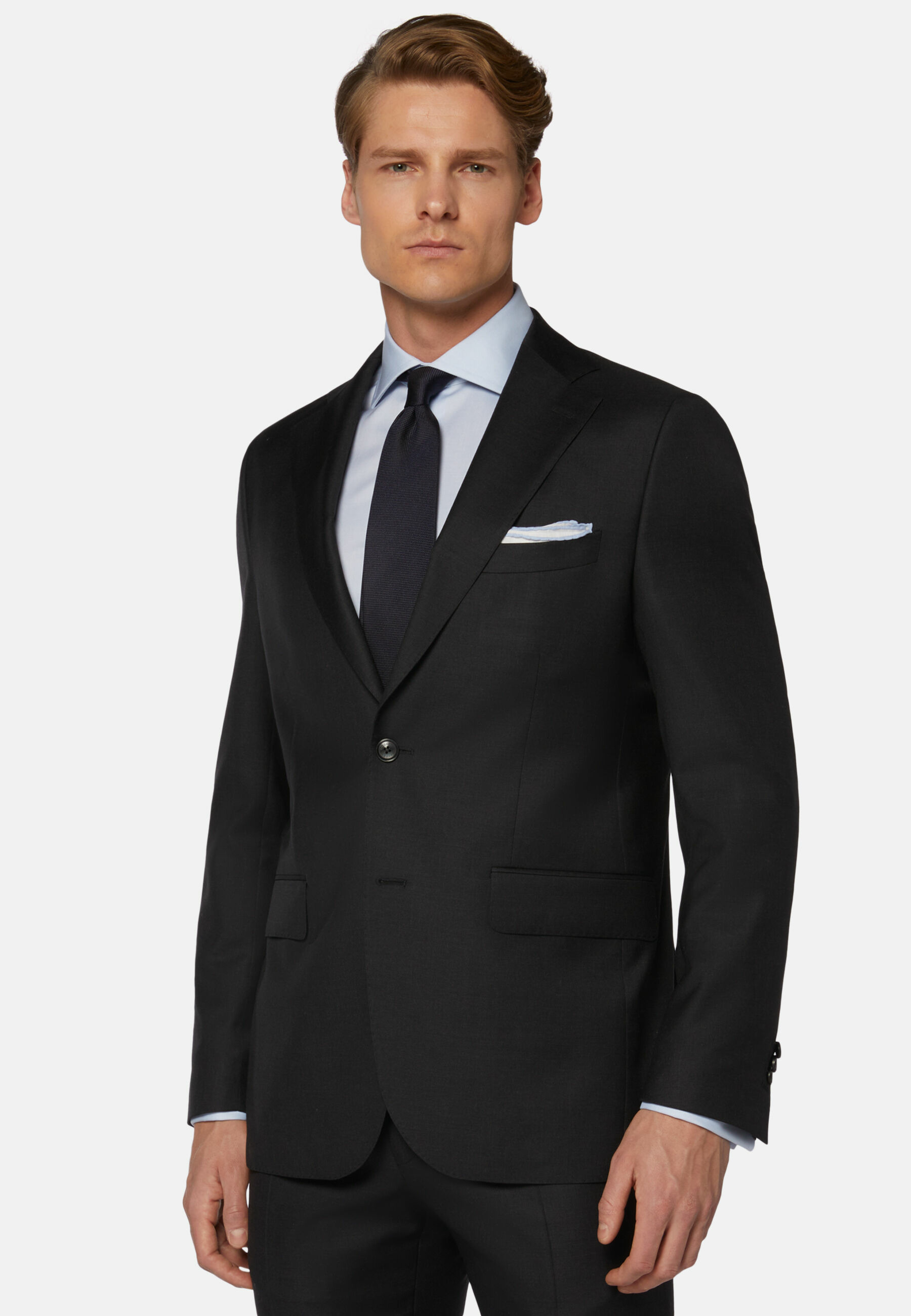 Veste Anthracite En Laine Super 130