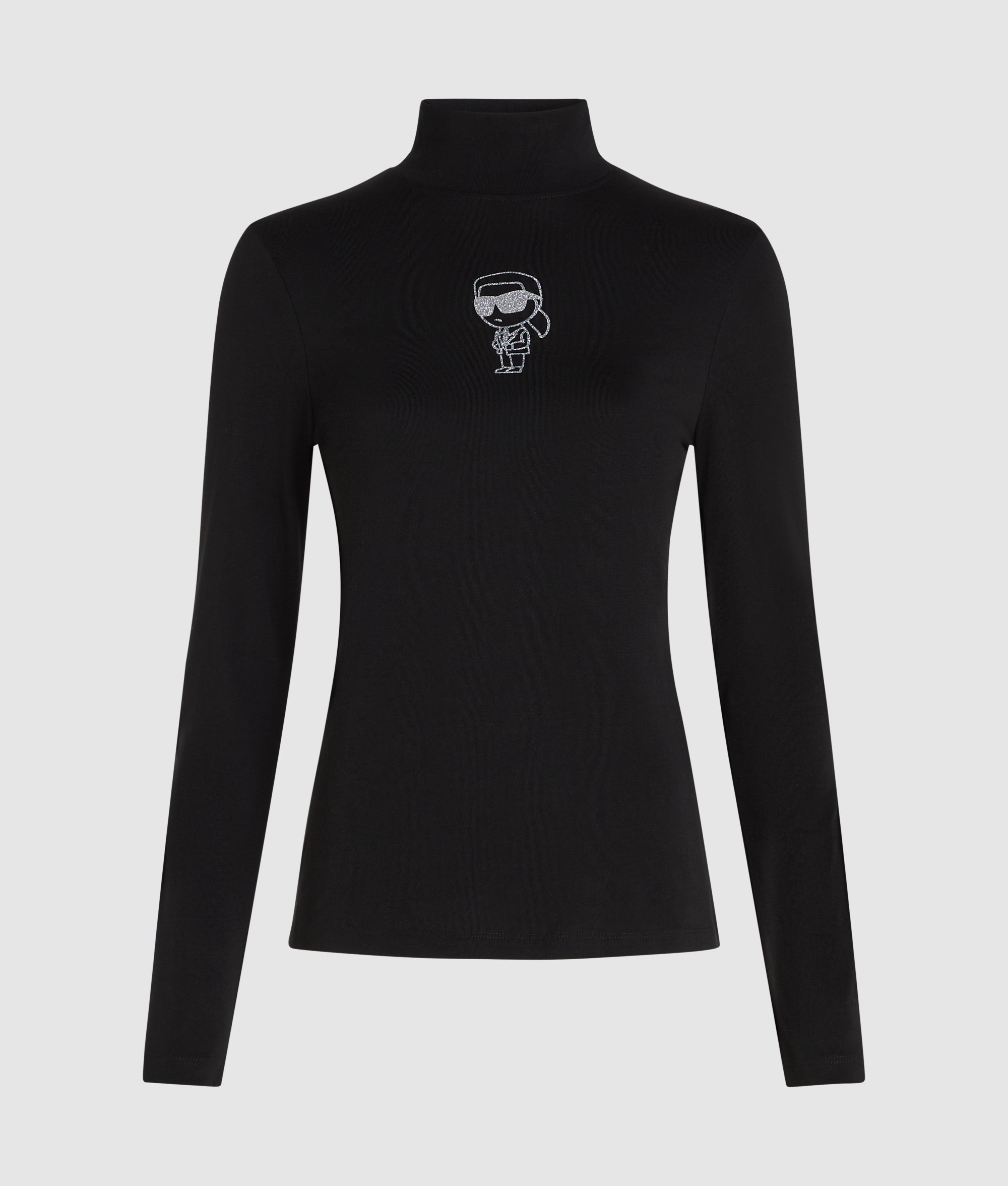 IKON GLITTER MOCK NECK LS TOP