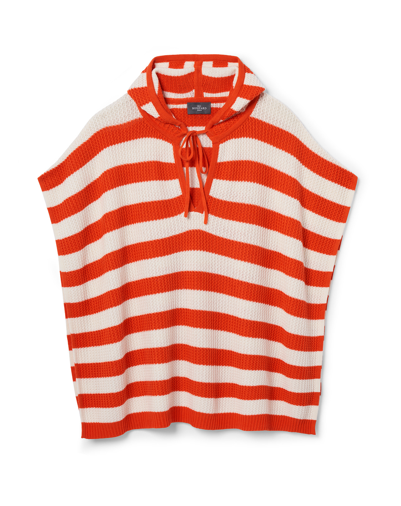 Poncho à capuche rayé - Accessoire - SOLARO/NATUREL