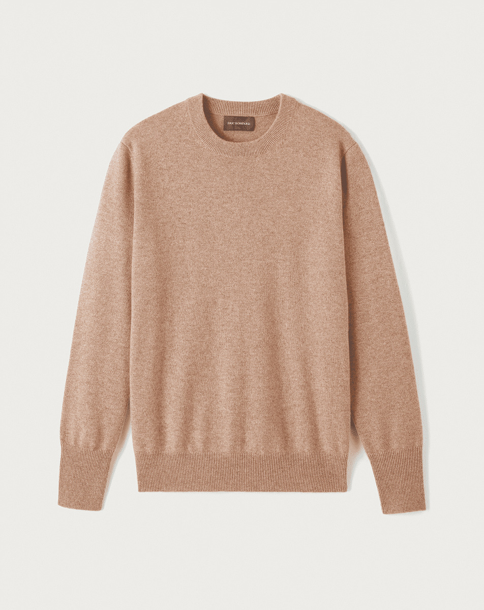 Pull col rond classique - Homme - CAMEL