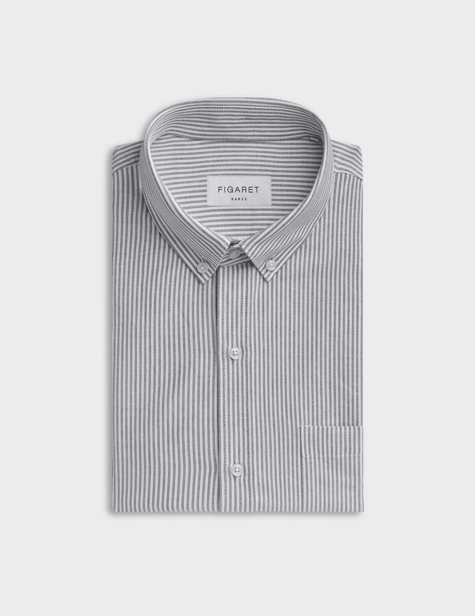 Chemise gabriel rayée kaki