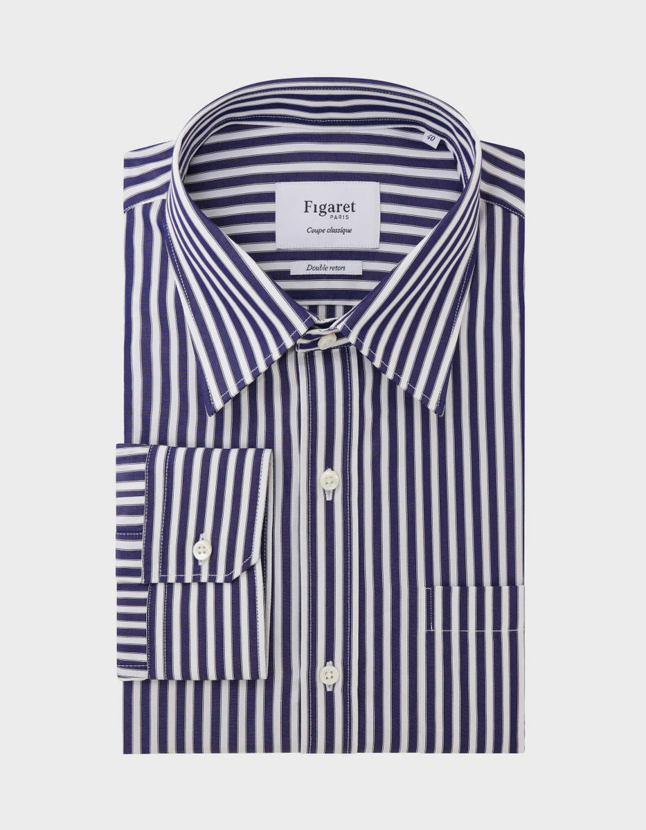 Chemise Classique rayée marine