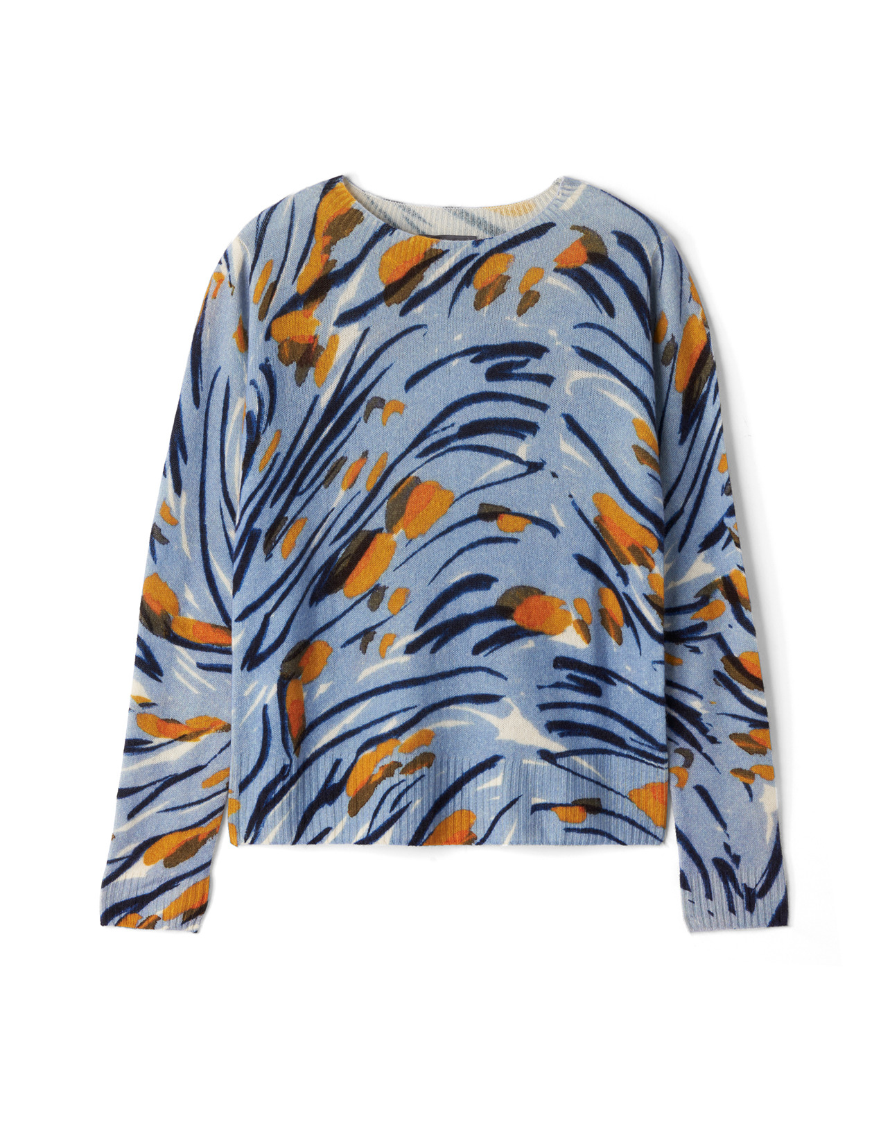 Pull col rond imprimé  - Femme - SKY