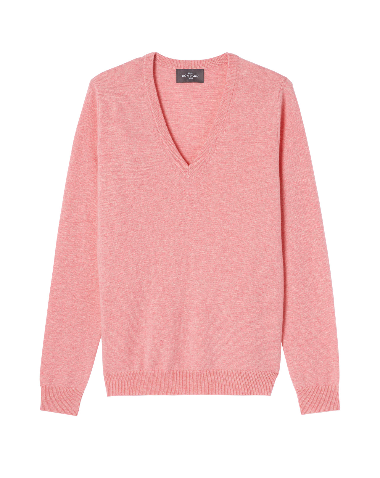 Pull col V classique - Femme - ROSE RETRO