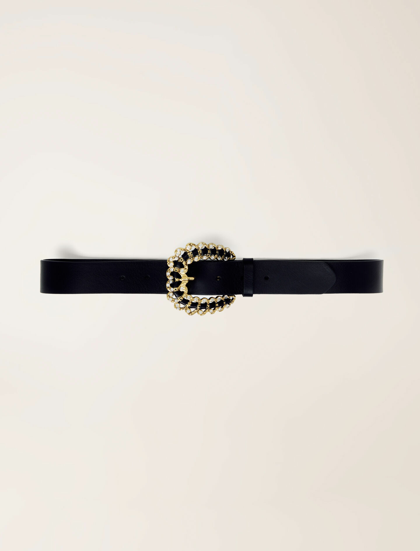 Ceinture à boucle strassée