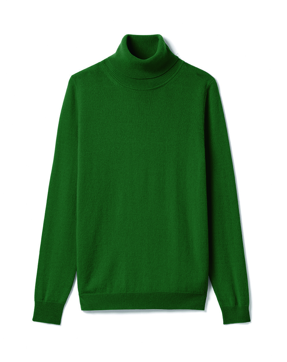 Pull col roulé classique - Femme - VERT AMAZONIE