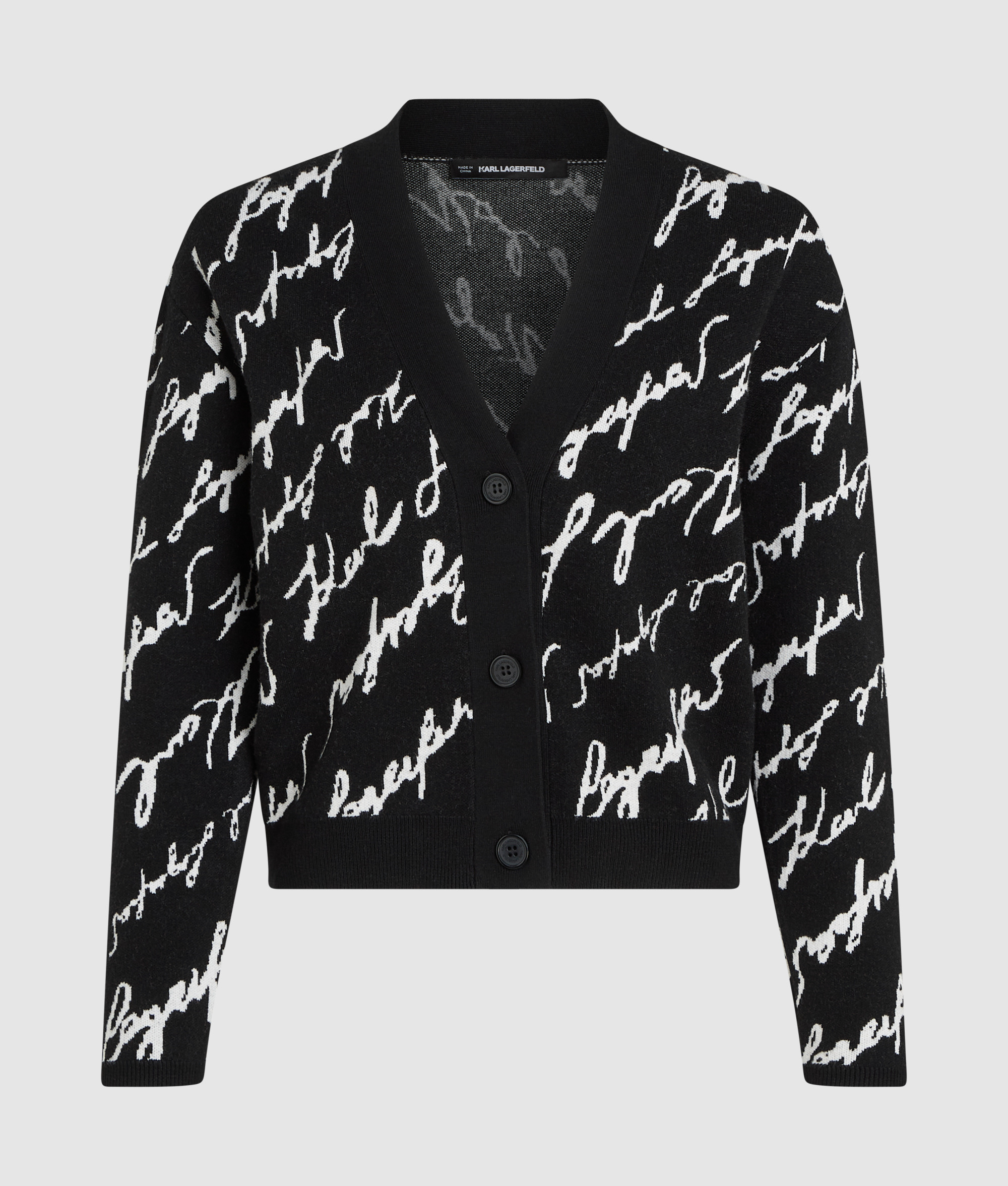 JACQUARD SIGNATURE CARDI