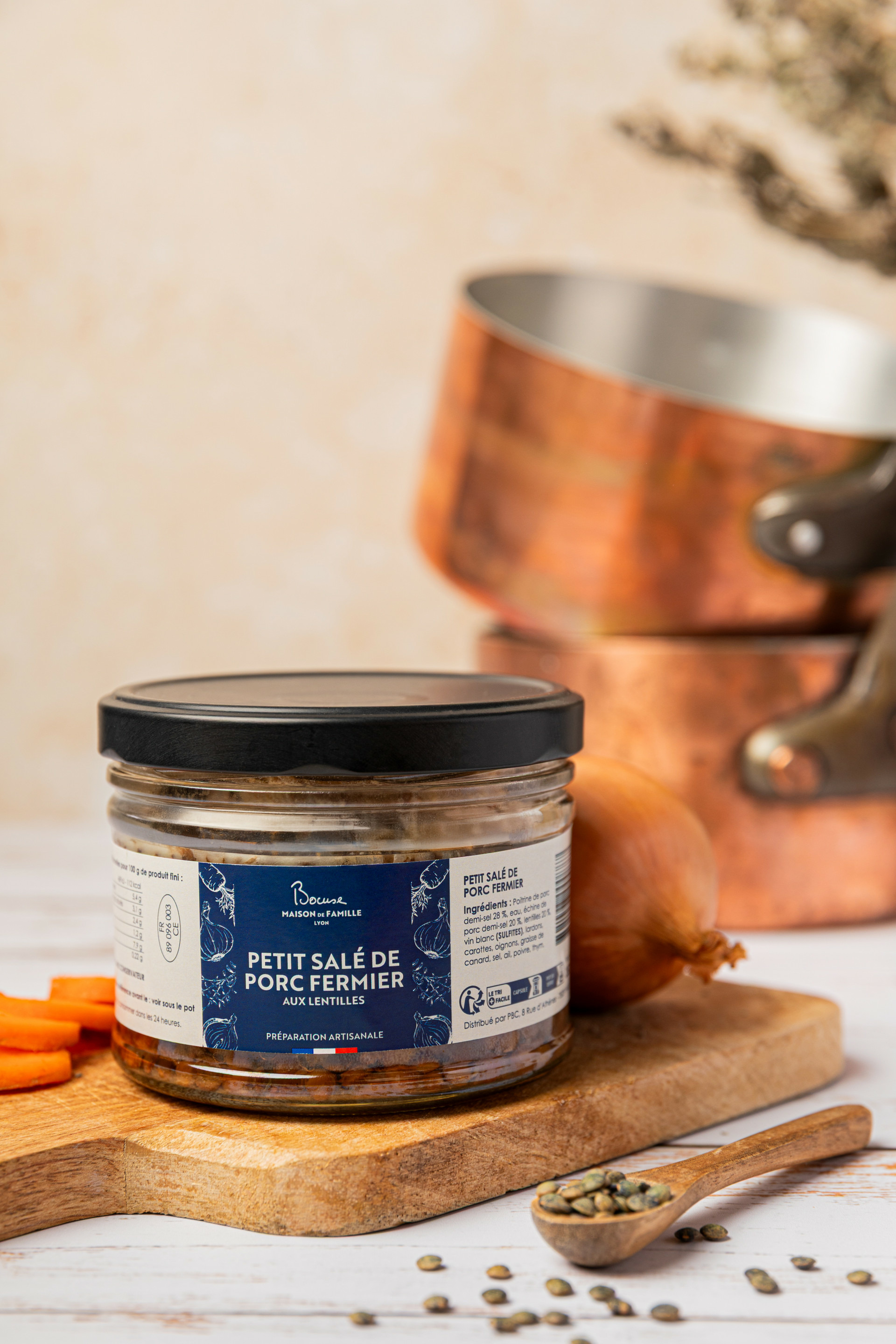 Petit salé de Porc fermier aux lentilles