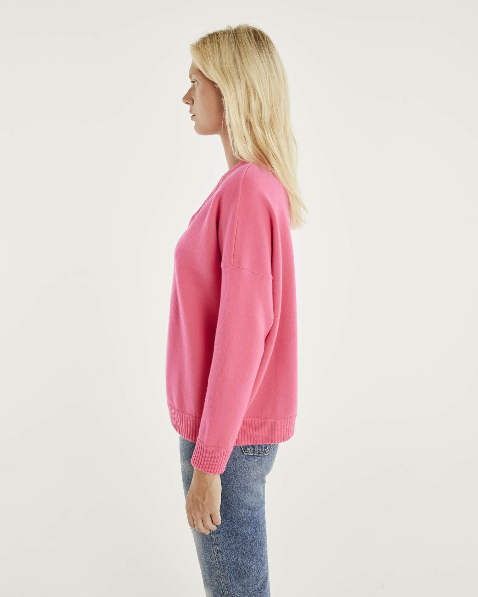 Pull Kiki Pull cachemire col v oversize femme