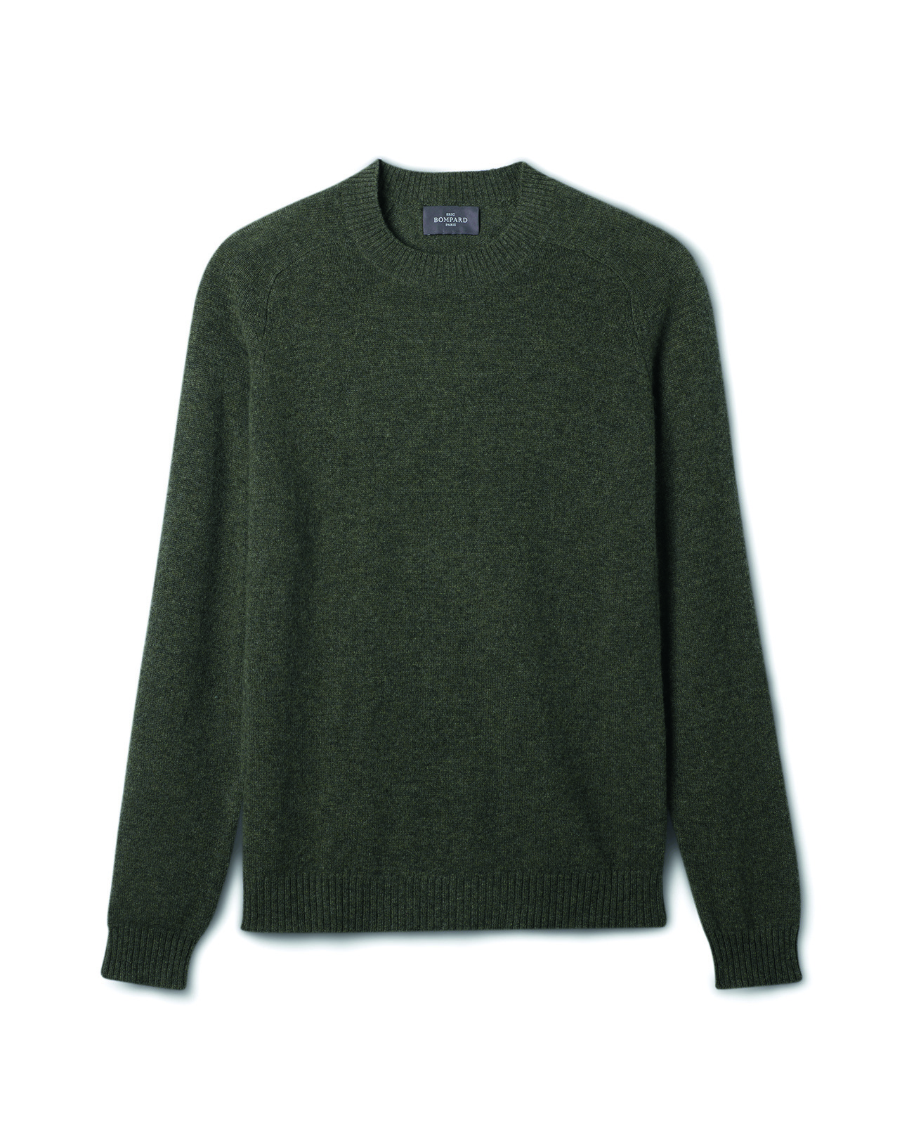 Pull col rond manches marteau - Homme - KAKI OMBRE