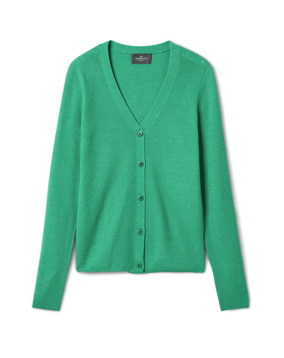 Gilet maille unie - Femme - VERT TUPPER